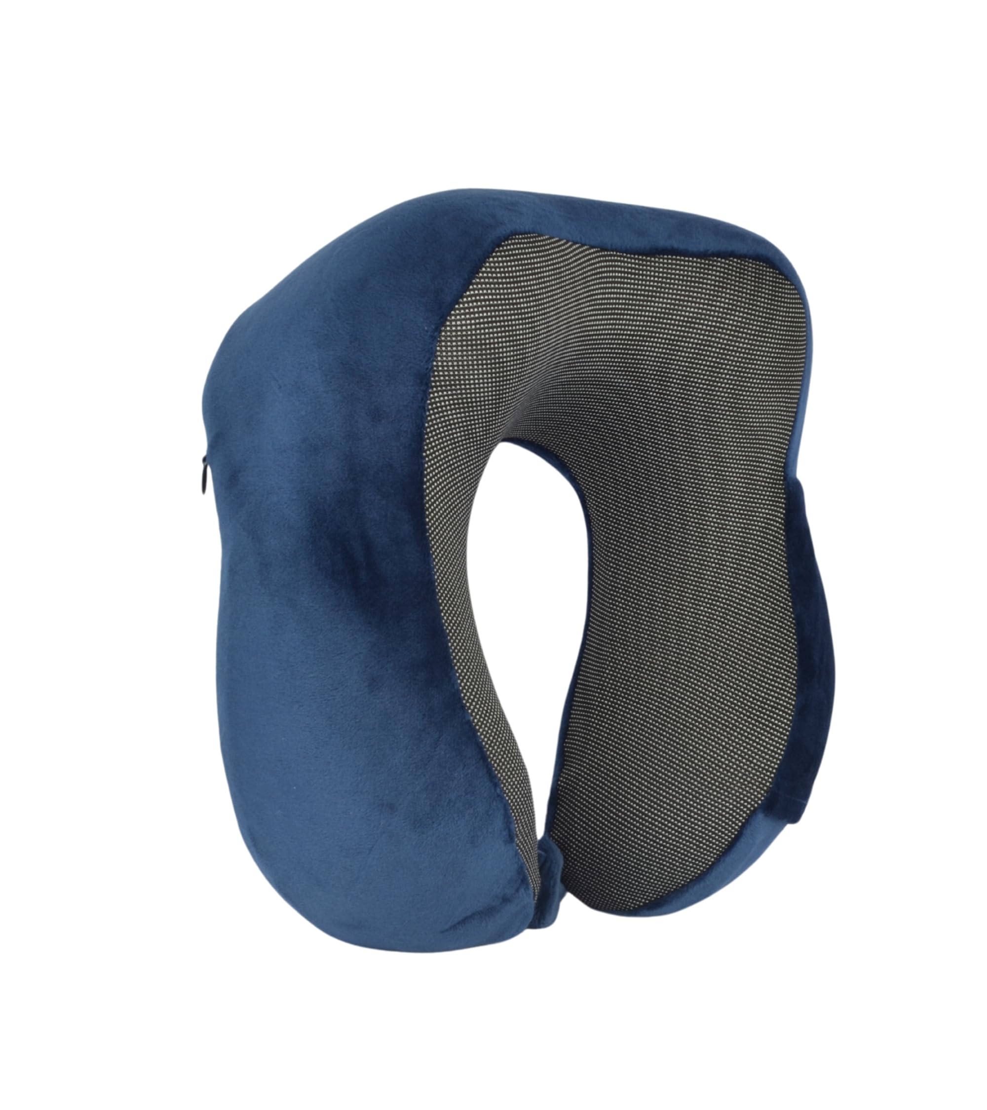 Cushy® Travel Neck Pillow with 360-Degree Head Support - Memory Foam Luxury Soft Pillow for Sleeping Rest - Home Travel Airplane Car - with Adjustable Button, Dark Blue
