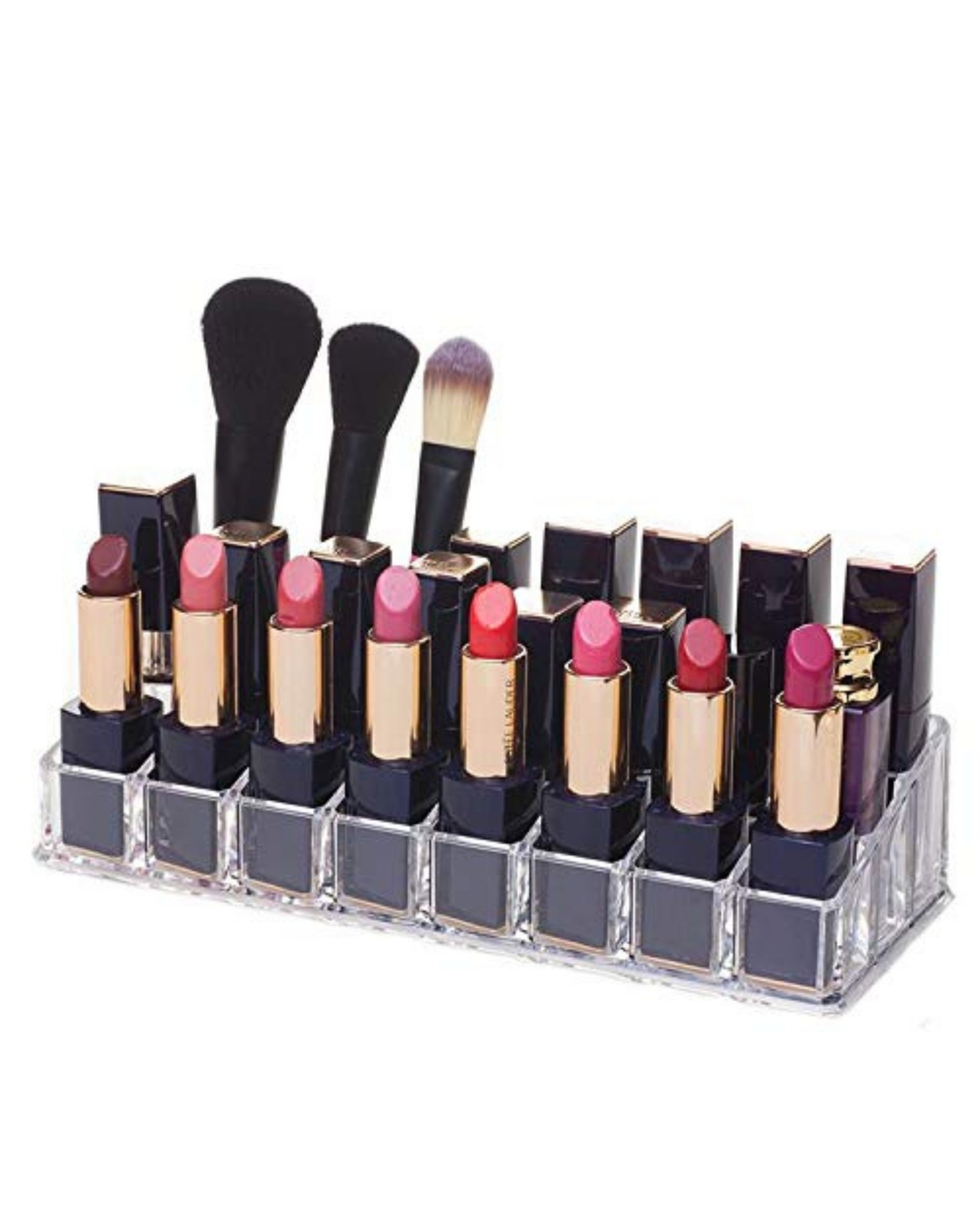 Premsons® Acrylic Makeup Storage Box - 18 Compartment Lipstick Organizer - Chic Storage Organizer with Multiple Compartments - Transparent