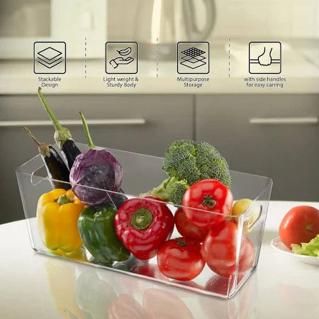 Premsons® Large Plastic Storage Tray | Multipurpose Storage Organizer for Clothes, Toys, Groceries & Home Essentials | Easy to Carry