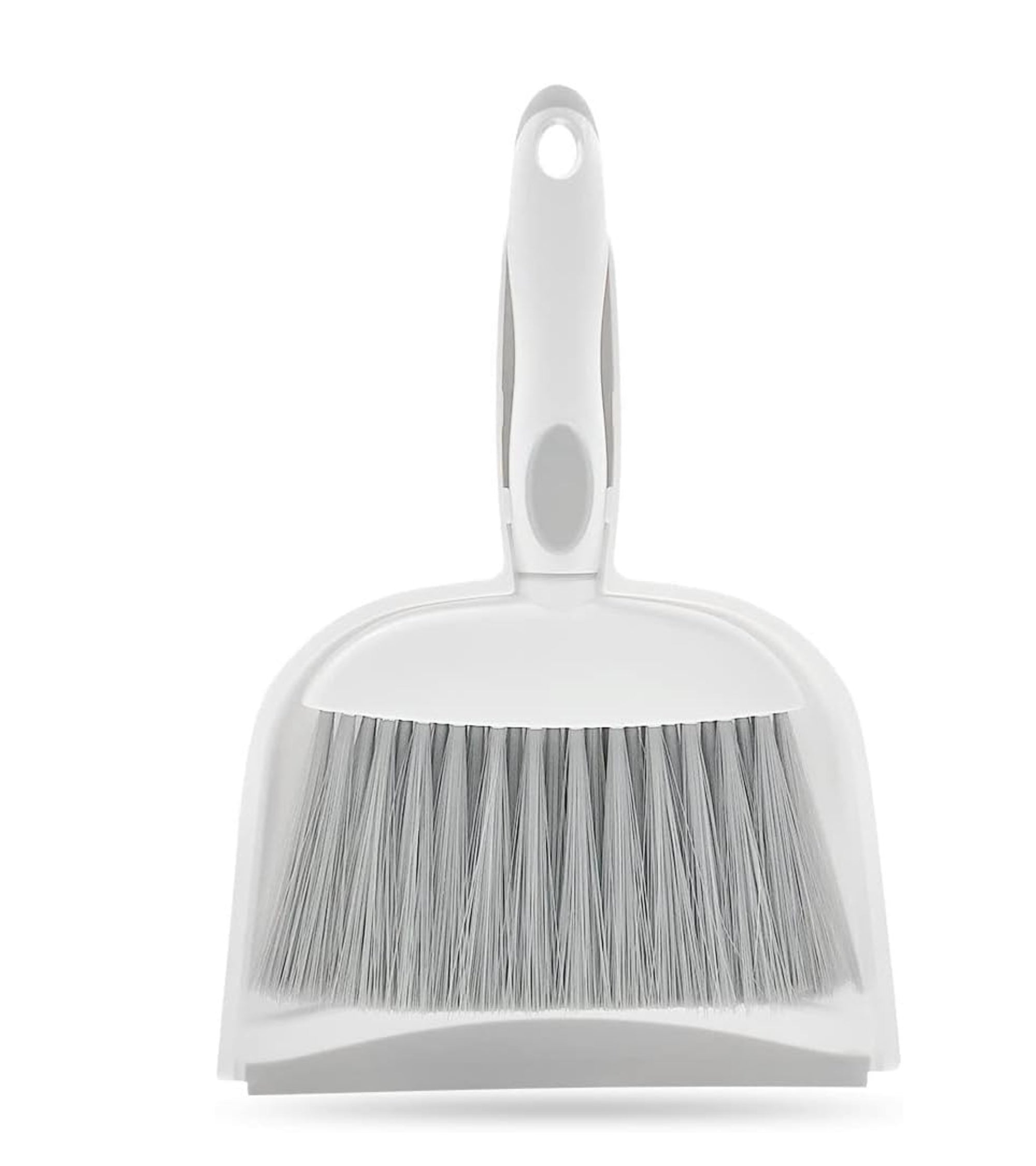 Premsons® Dustpan and Brush Set – Compact Cleaning Tool with Soft Bristles for Home, Kitchen & Office Use (White & Grey)