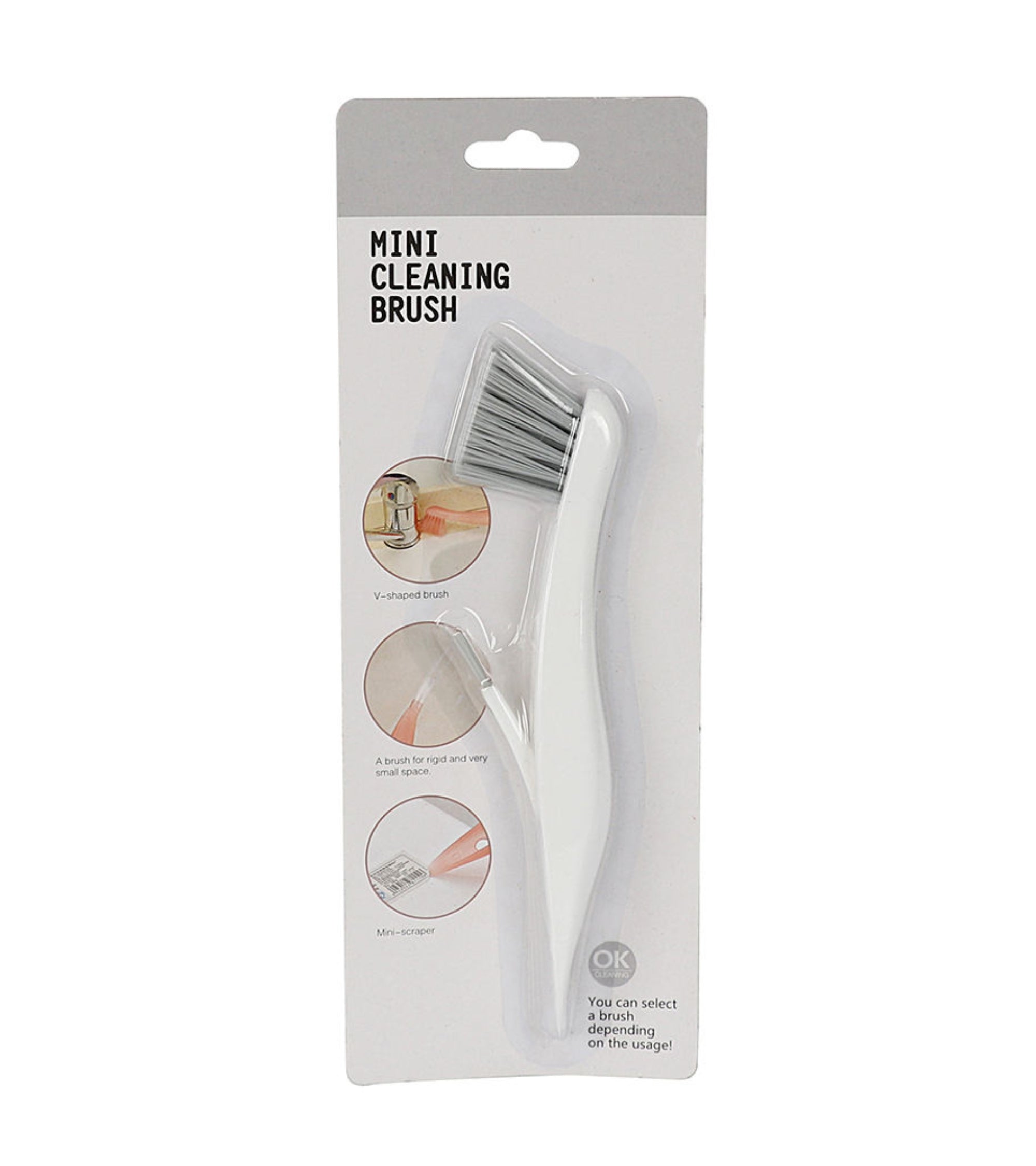 Premsons® Mini Cleaning Brush – Compact Scrub Brush for Tap, Sink, Window Tracks & Tight Spaces | Multipurpose Corner Cleaner