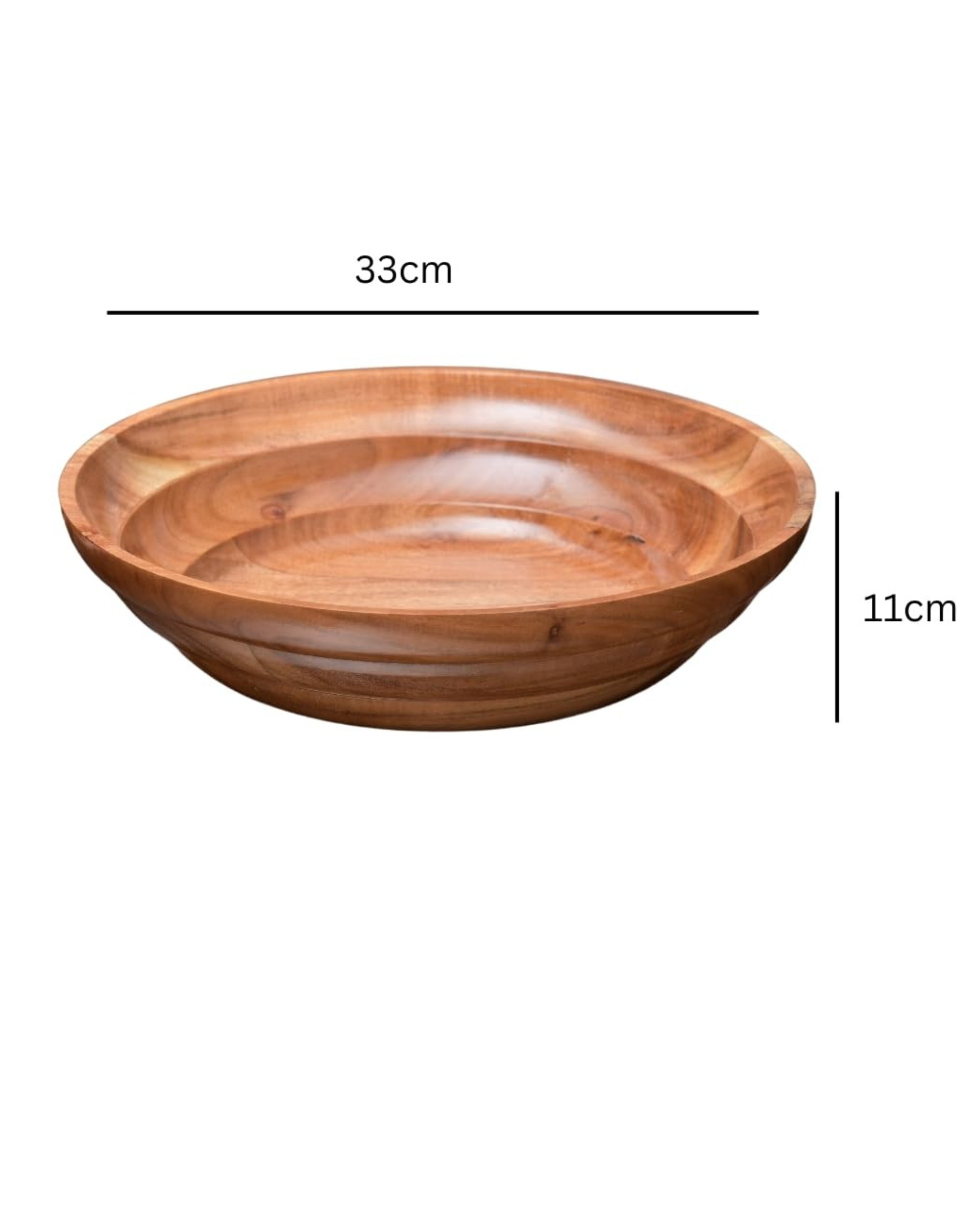 Premsons® Wooden Salad Bowl – Elegant Mixing & Serving Bowl for Salads, Soups & Snacks | Multipurpose Bowl for Home & Kitchen