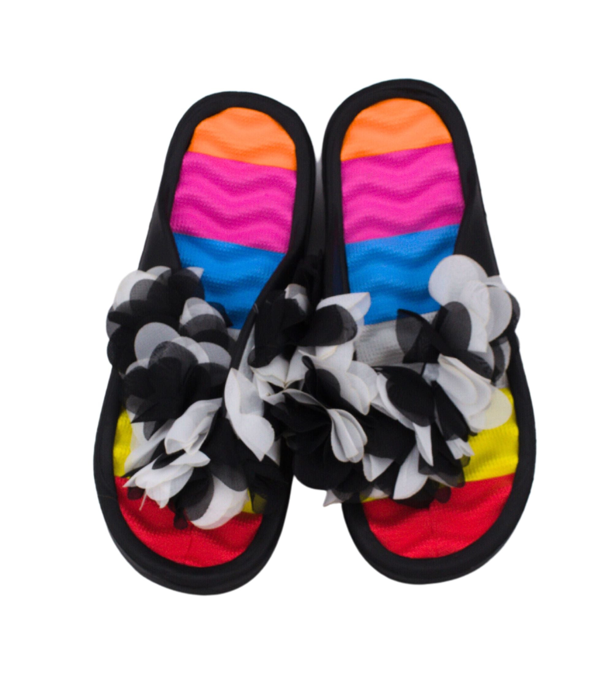 Premsons® Women's Floral Wedge Sandals - Casual Platform Beach Vacation Footwear - Flip Flop Slippers for Pool Holidays