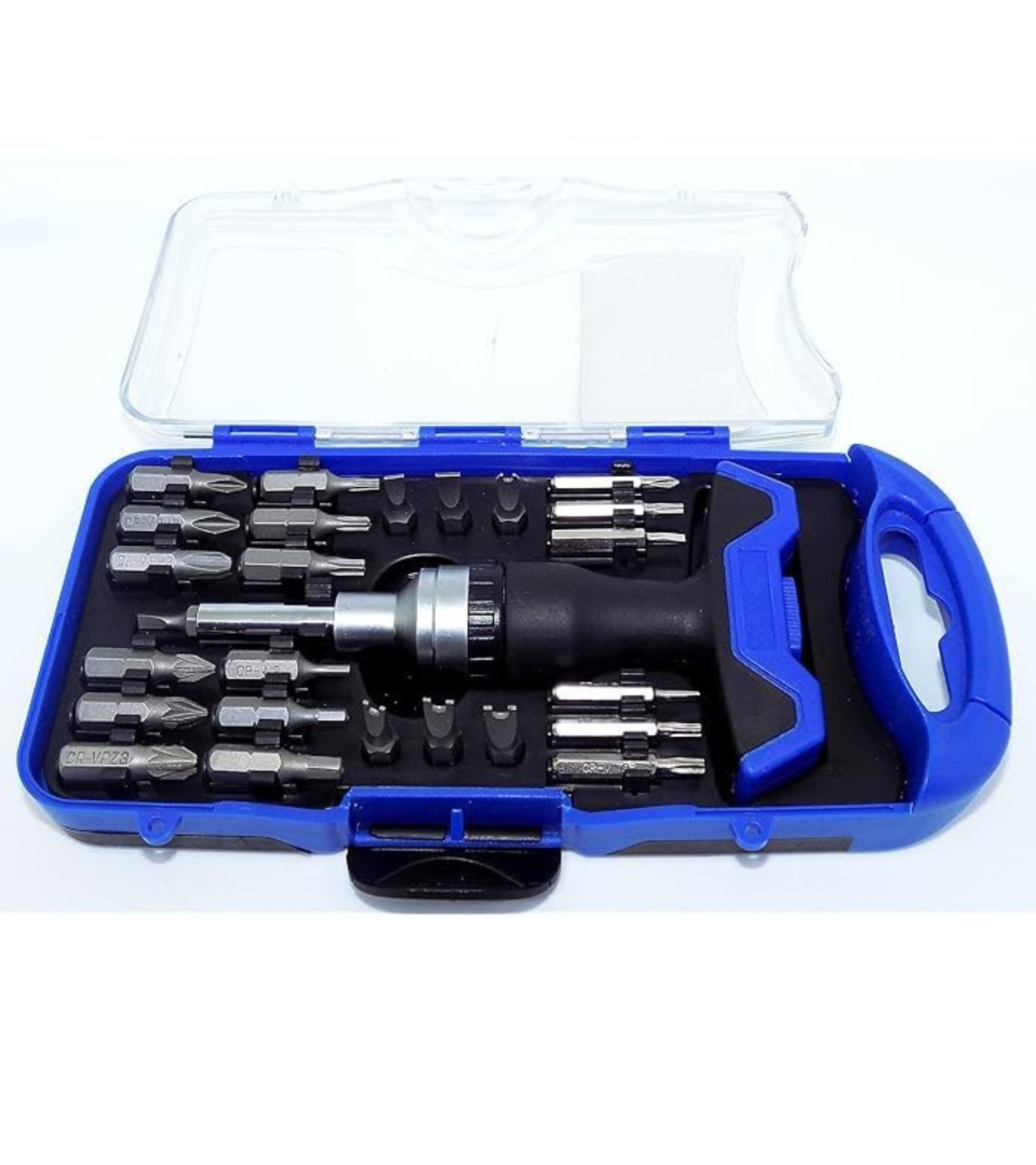 Premsons® 26-in-1 Ratchet Screwdriver and Precision Bit Set – Magnetic Multi-Purpose Toolkit with Ergonomic Handle for Home, Office, Electronics & DIY Projects – Compact Design – Blue