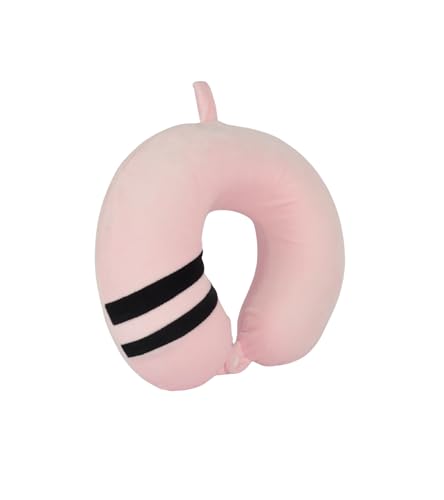 Cushy® Travel Neck Pillow with 360-Degree Head Support - Memory Foam Luxury Soft Pillow for Sleeping Rest - Home Travel Airplane Car - Dual Color, Pink & Black