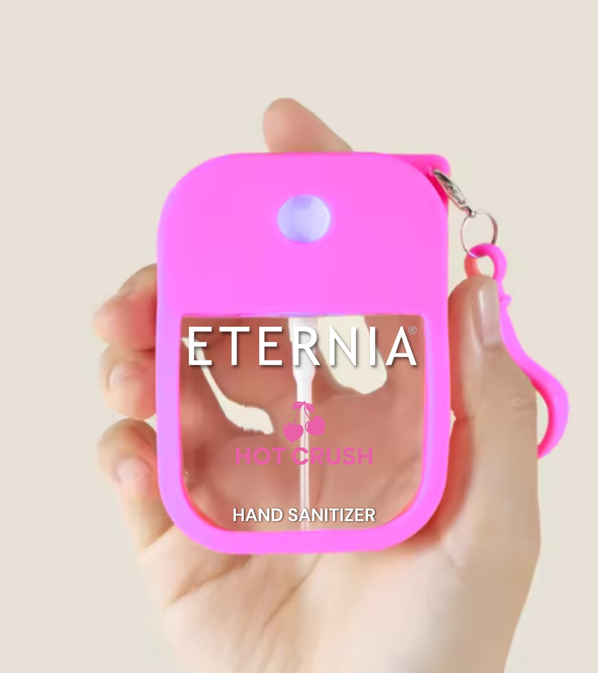 Eternia® Hand Sanitizer Spray - Hydrating Moisturizing Power Mist - Gentle on Skin, Quick-Drying Formula, Travel Friendly - Hot Crush - 300+ Sprays - Pack of 2