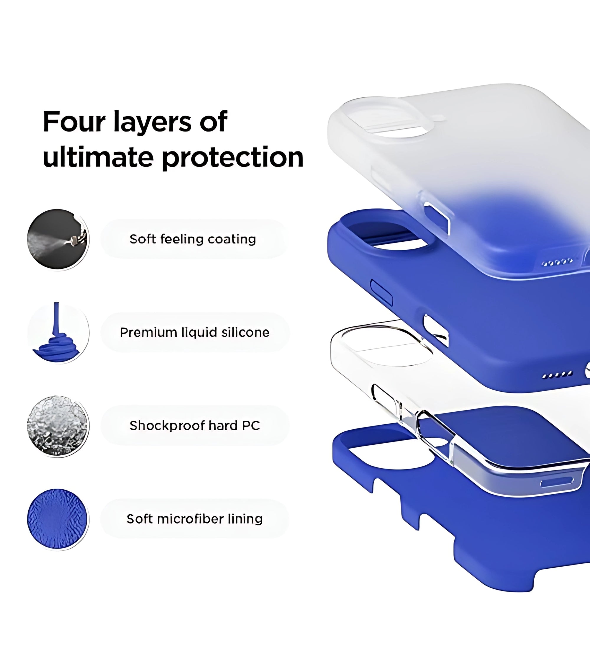 Premsons® Soft Silicone Back Case for iPhone 16 – Slim Fit, Shockproof, Matte Finish Protective Cover