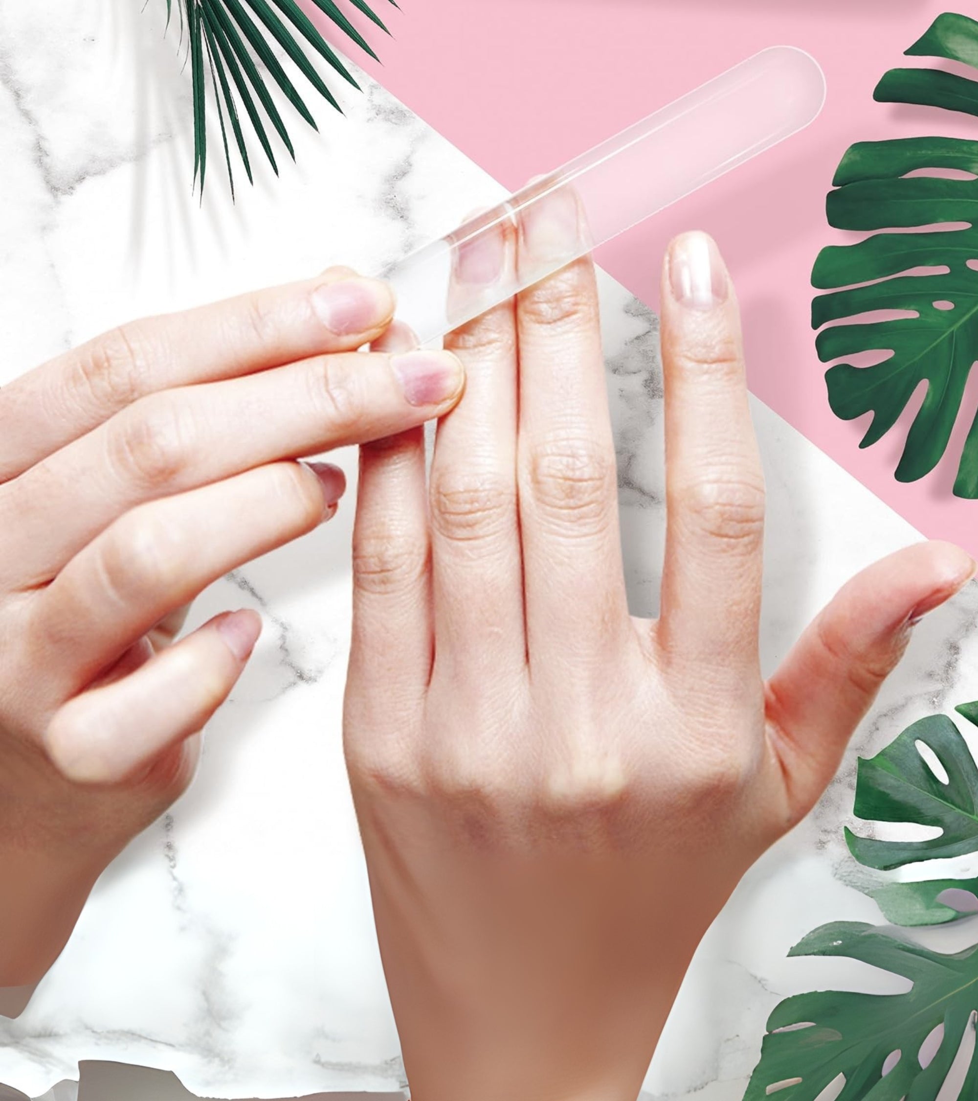 Premsons® Dual-Sided Nail File with Protective Cap | Gentle Nail Care Tool for Smoothing & Shaping | Travel-Friendly Manicure Accessory