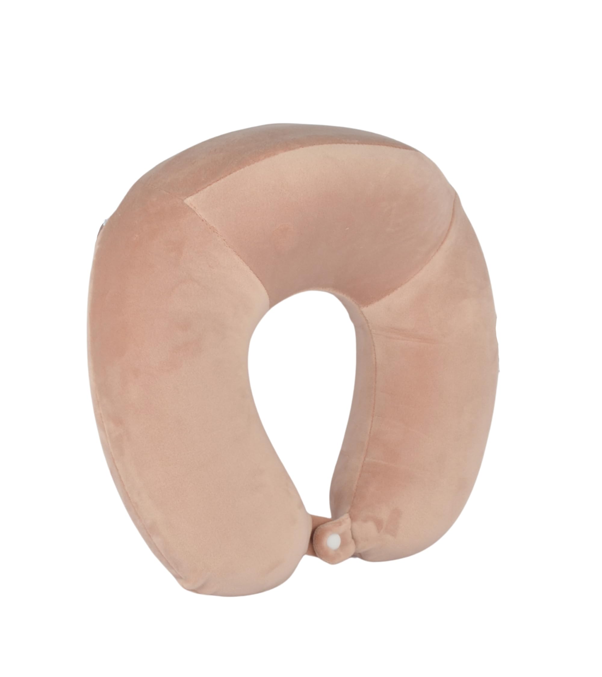 Cushy® Travel Neck Pillow with 360-Degree Head Support - Memory Foam Luxury Soft Pillow for Sleeping Rest - Home Travel Airplane Car - Zipper Closure, Peach