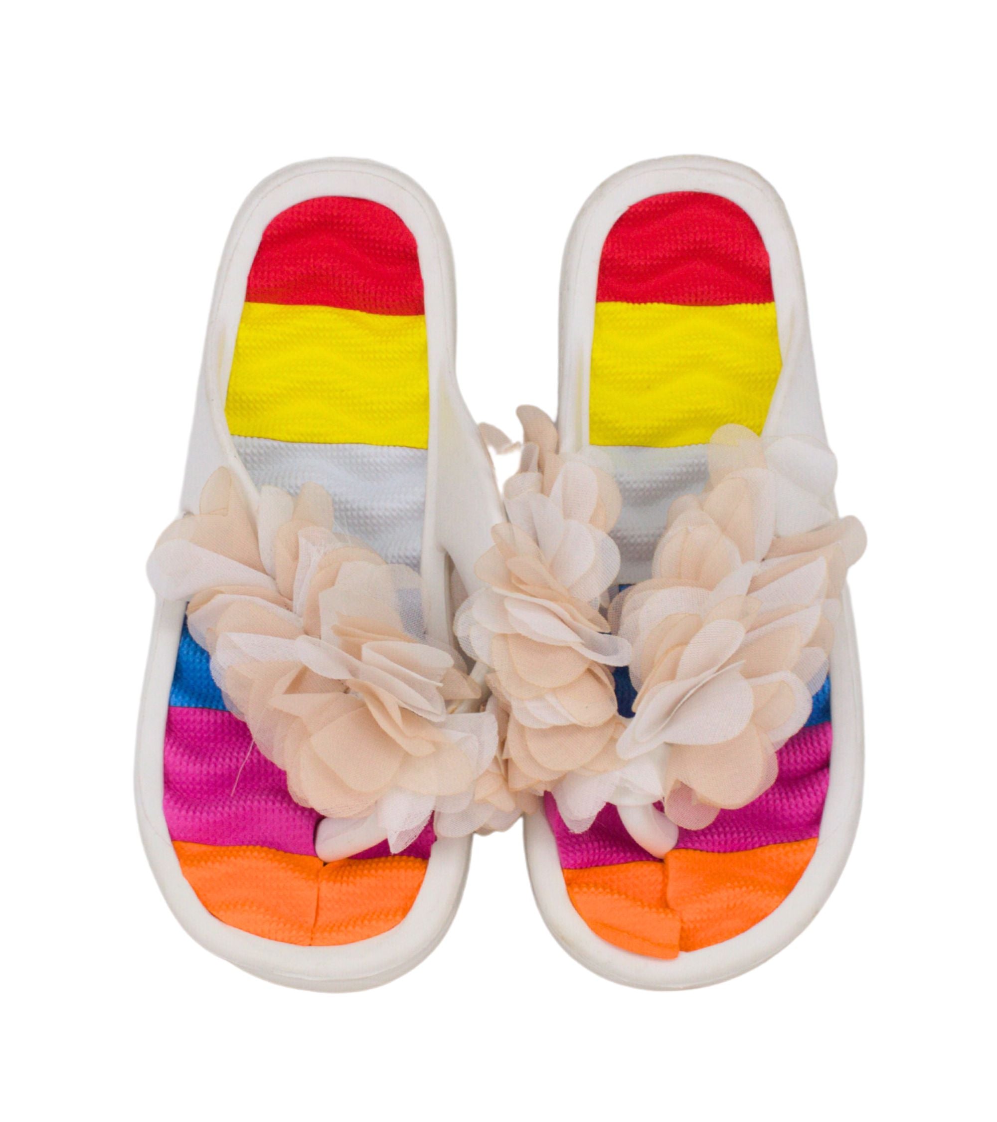 Premsons® Women's Floral Wedge Sandals - Casual Platform Beach Vacation Footwear - Flip Flop Slippers for Pool Holidays