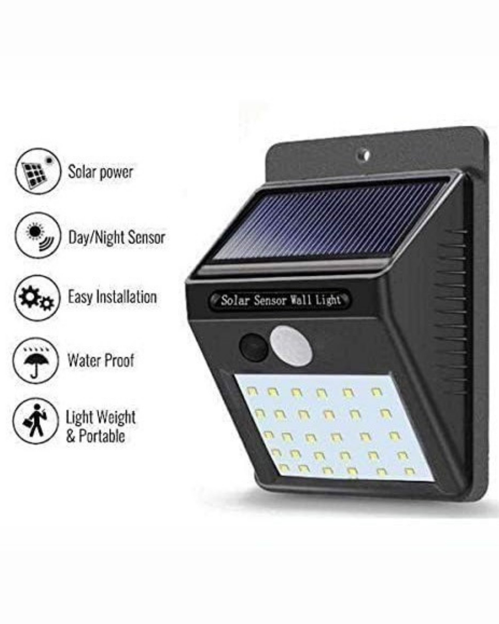 Premsons® LED Solar Motion Sensor Light, Plastic Outdoor Weatherproof for Driveway Garden Path Yard