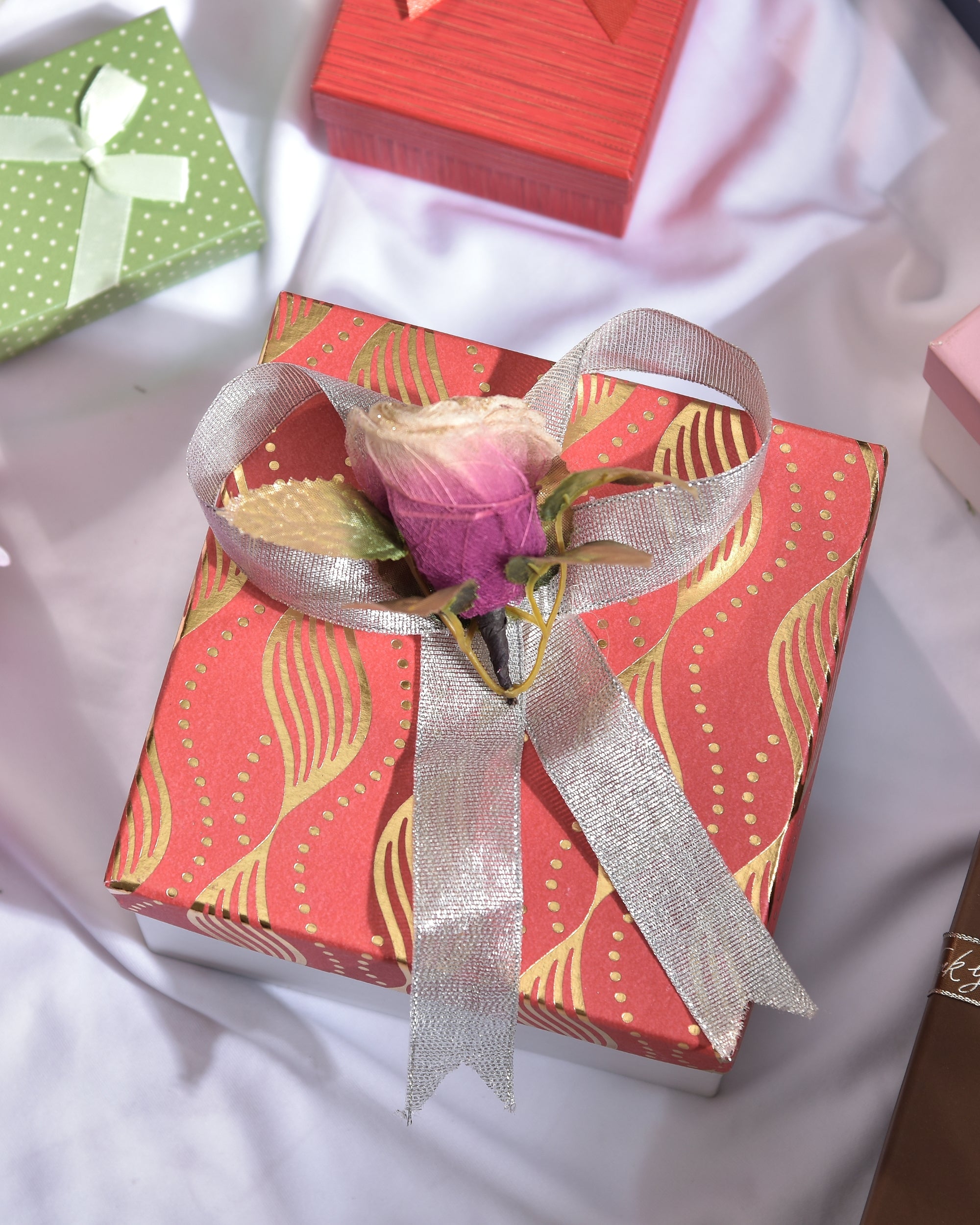 Premsons® Decorative Flower Bows – Multicolour Set of 3 | Elegant Gift Wrapping & Craft Decoration Accessories for Parties, Gifts & Events