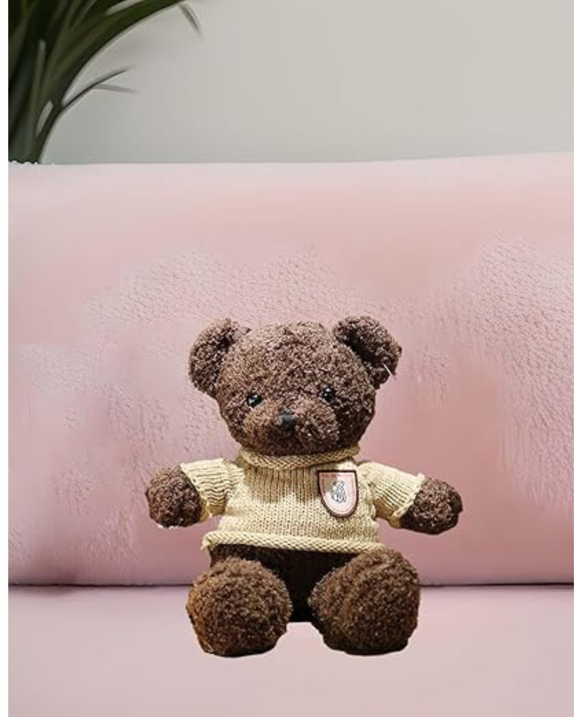 Premsons® Realistic Bear Plush Soft Toy – Soft Stuffed Animal for Kids, Adults & Baby Room Décor | Cuddly Coffee Brown Teddy Doll for Boys, Girls & Toddlers | 1 Piece
