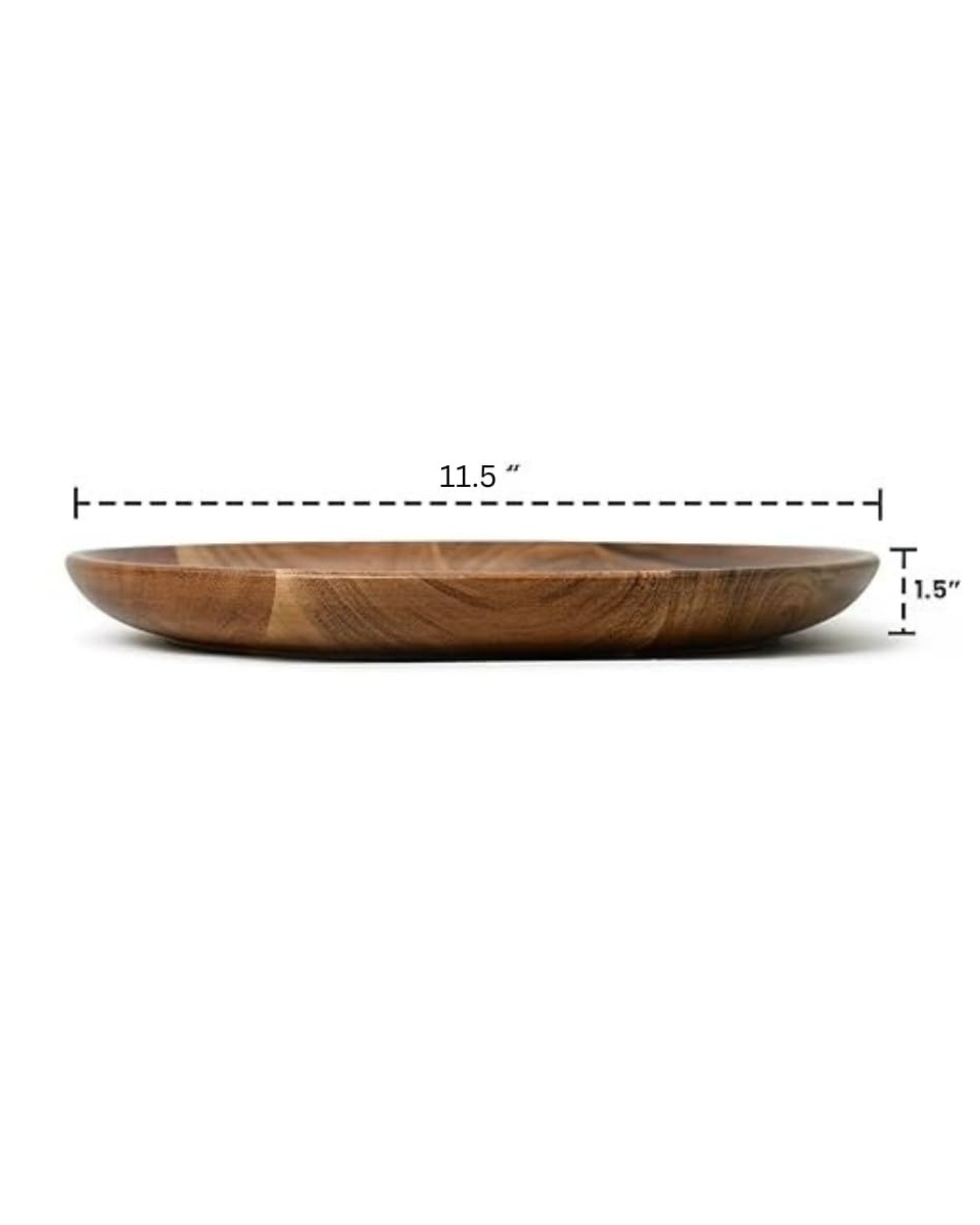 Premsons® Wooden Round Plates – Set of 6 | Multipurpose Serving Plates for Snacks, Desserts, Breakfast & More | Durable & Stylish Tableware for Home & Kitchen