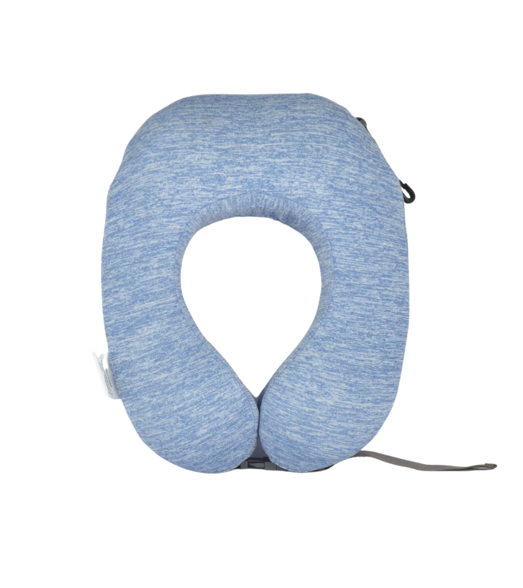 Cushy® Travel Neck Pillow with 360-Degree Head Support - Memory Foam Luxury Soft Pillow for Sleeping Rest - Home Travel Airplane Car - with Adjustable Belt, Blue