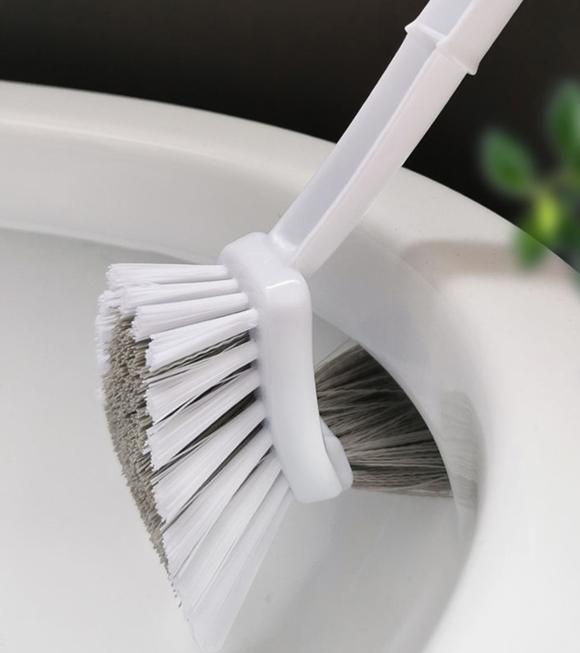Premsons® Long Handle Toilet Cleaning Brush with Hard Bristles – Durable & Ergonomic Design for Deep Cleaning (White)