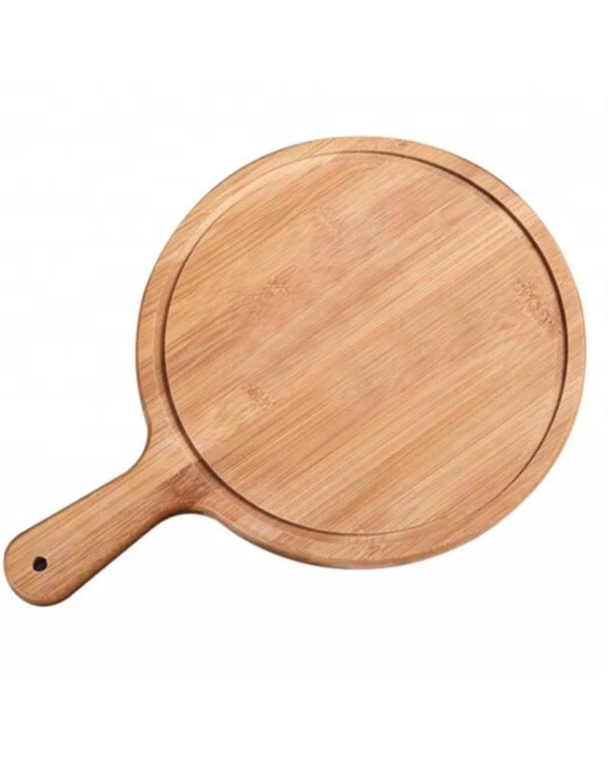 Premsons® Small Wooden Pizza Platter – Eco-Friendly & Unbreakable Serving Tray for Home & Kitchen | Ideal for Pizza, Snacks & Appetizers
