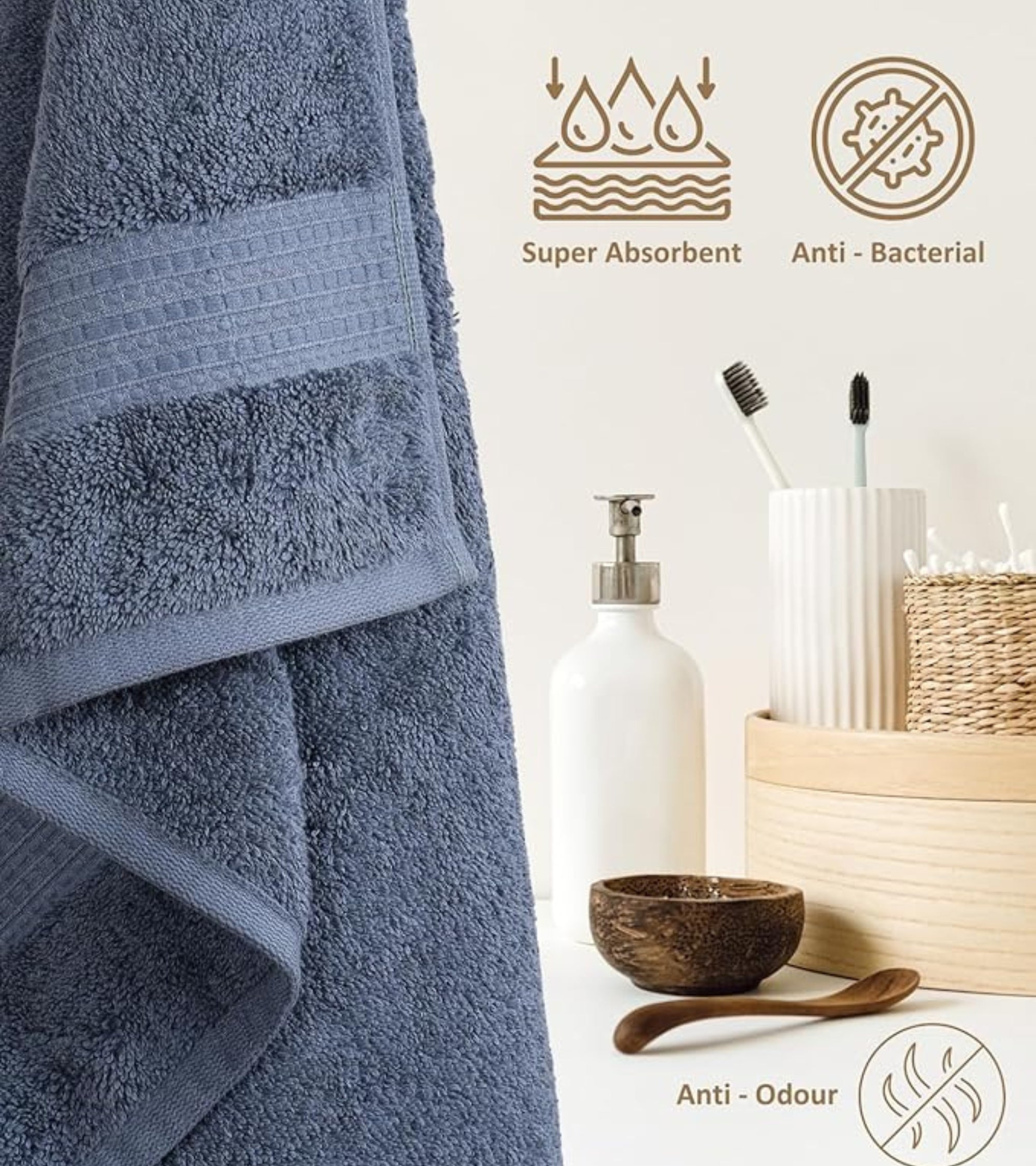 Premsons® Soft Cotton Bath Towel – Ultra-Absorbent & Quick Drying Towel for Daily Bathroom Use, Travel & Spa – Plush & Comfortable Towel for Men & Women