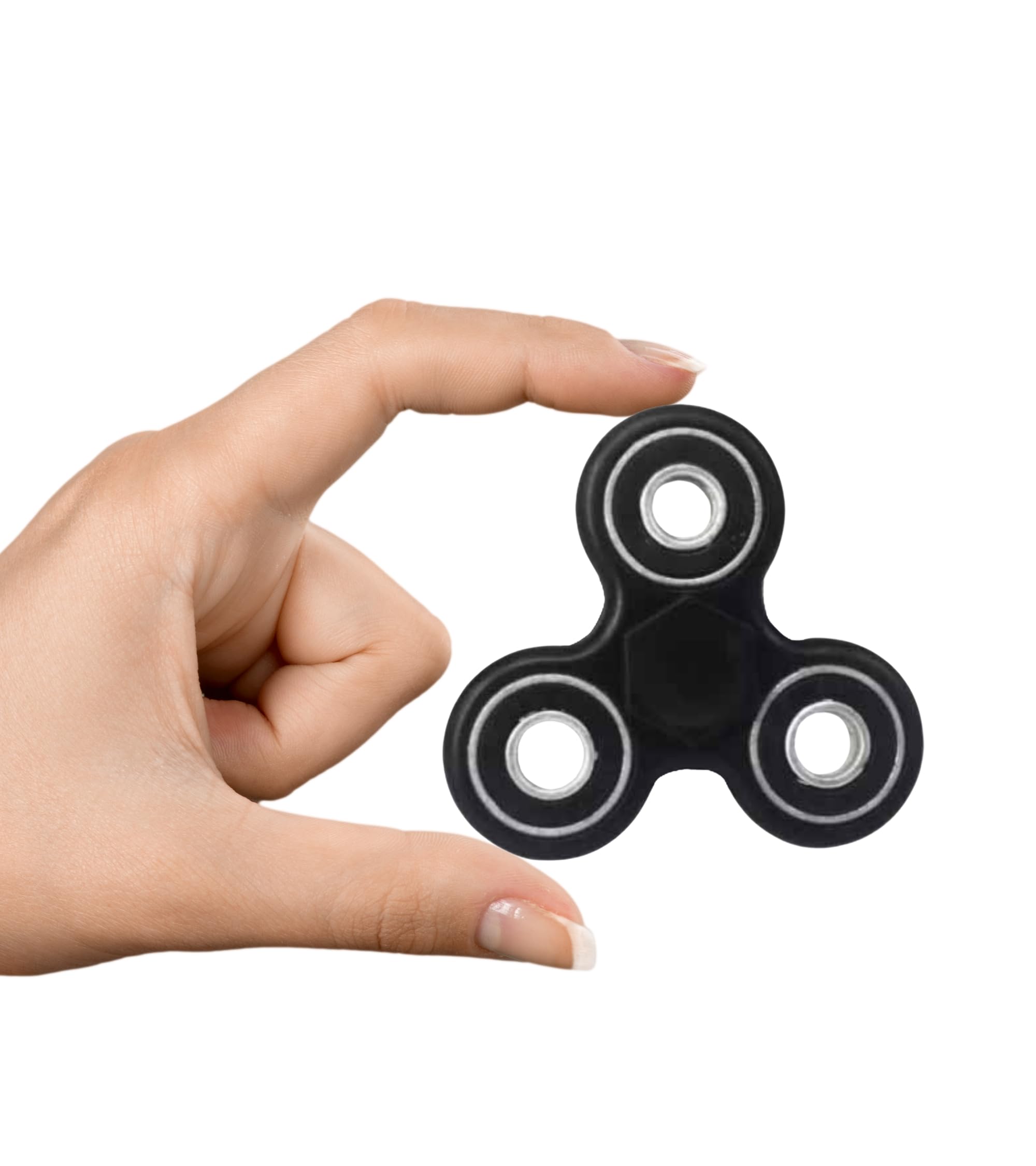Premsons® Hand Spinner Desk Toy - High Speed Smooth Finger Spin Sensory Fidget Stress Relief Game Play for Kids & Adults - Birthday Party Gift - Four Bearing - Black