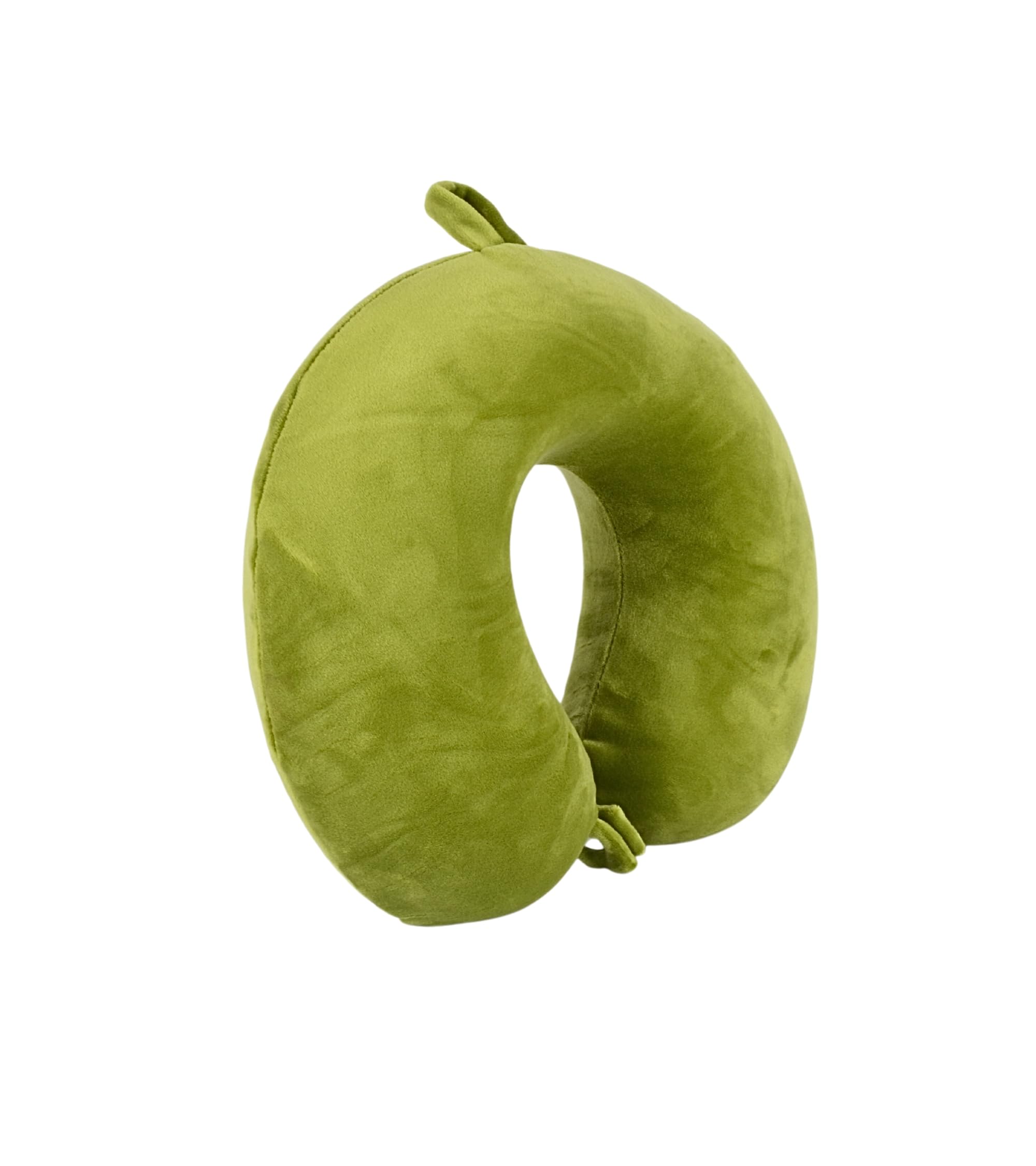 Cushy® Travel Neck Pillow with 360-Degree Head Support - Memory Foam Luxury Soft Pillow for Sleeping Rest - Home Travel Airplane Car - Plain, Green