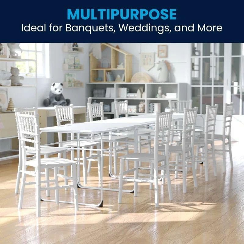 Premsons® Chiavari Wooden Chair - Luxurious Elegant Seating for Wedding, Party, Home, Dining Room & Office - White