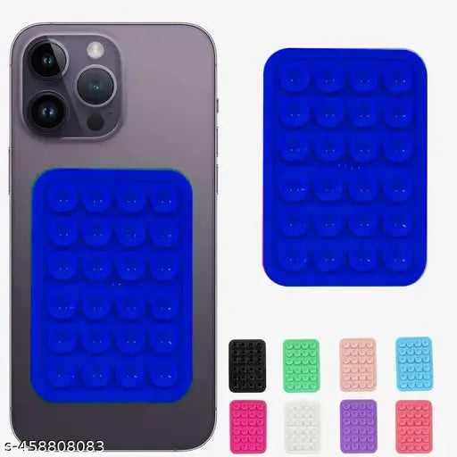 Premsons® StickyGrippy Suction Phone Case Mount – Silicone Adhesive Holder for iPhone & Android | Hands-Free Mirror & Shower Stand, Fidget Toy for Videos, Selfies & More