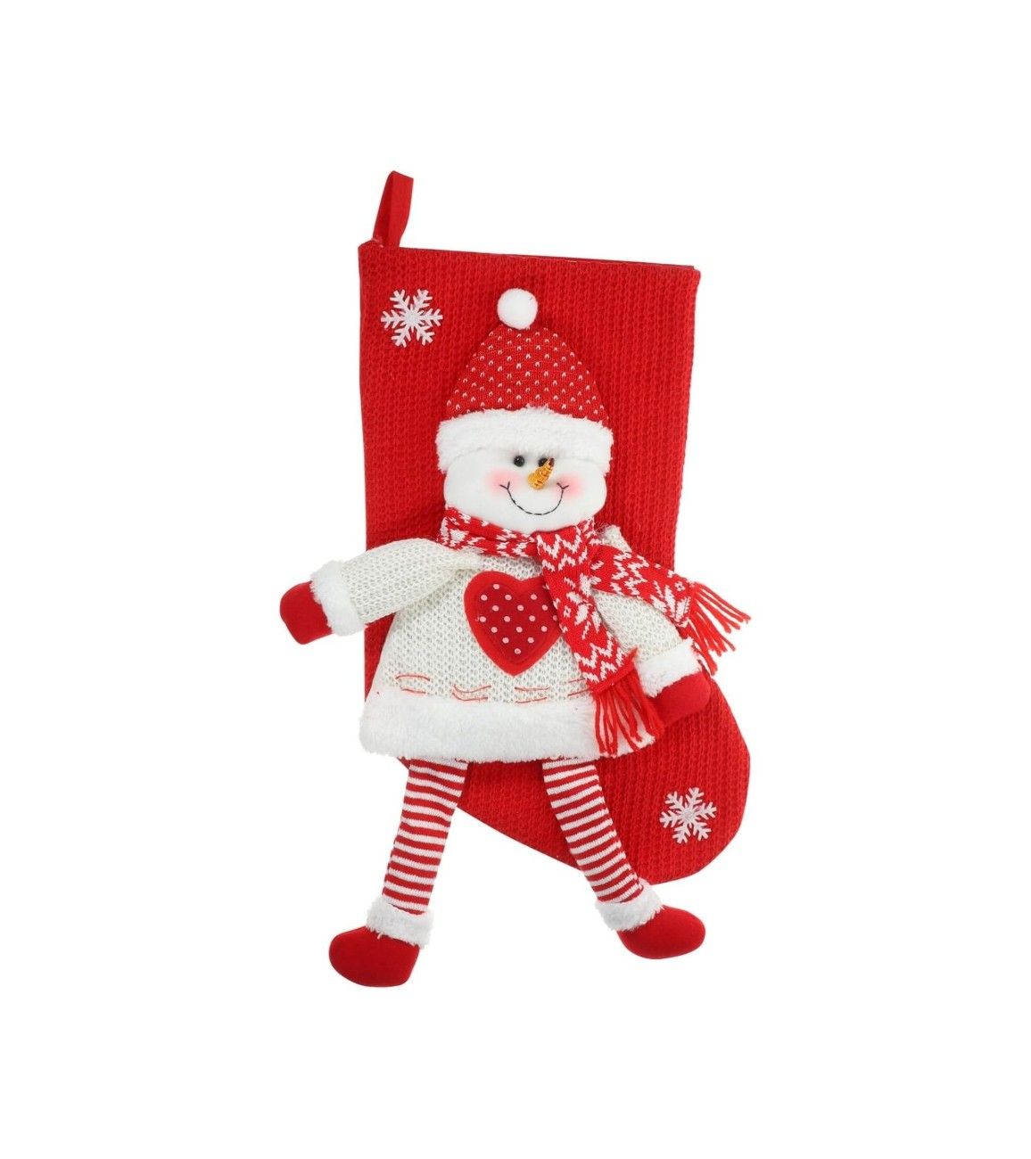 Premsons® Snowman Christmas Stocking – Cute Hanging Holiday Decor - Pack of 1