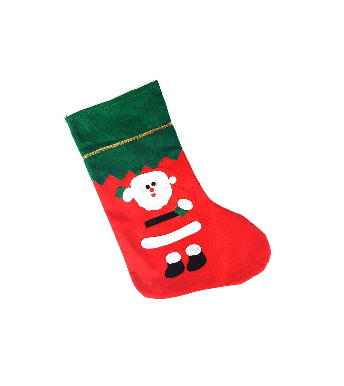 Premsons® Felt Santa Christmas Stocking – Soft Hanging Holiday Decor - Pack of 1