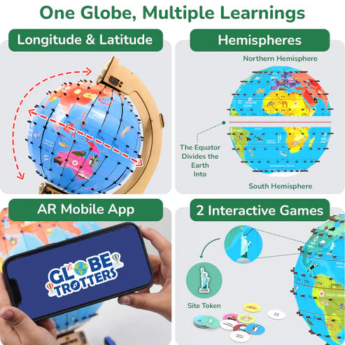Smartivity Globe Trotters Augmented Reality STEM Educational DIY Fun Toy with Free App, Educational & Construction Based Activity Game