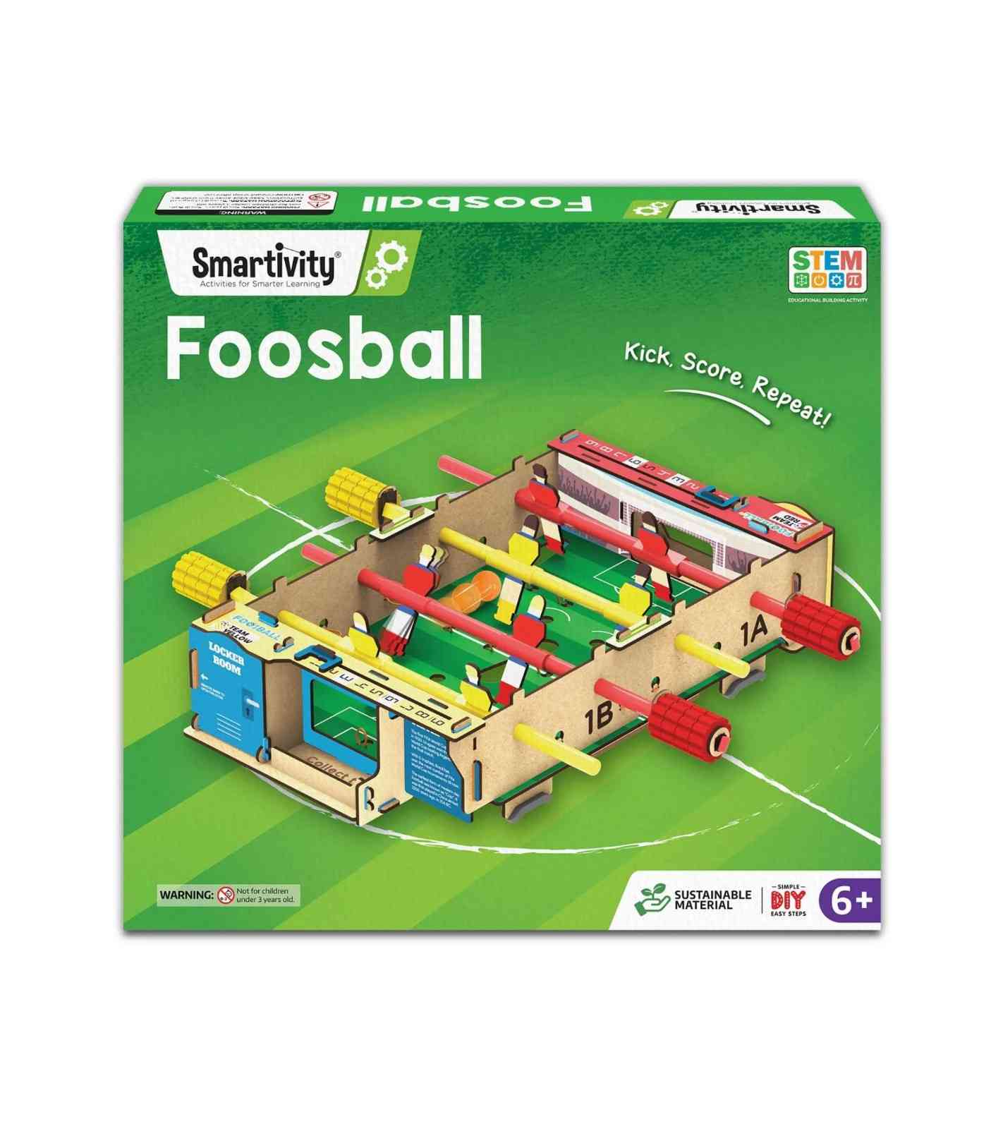 Smartivity DIY Foosball Table for Kids Ages 6-12 Years - Indoor Scoccer Game STEM Science Toy for Kids