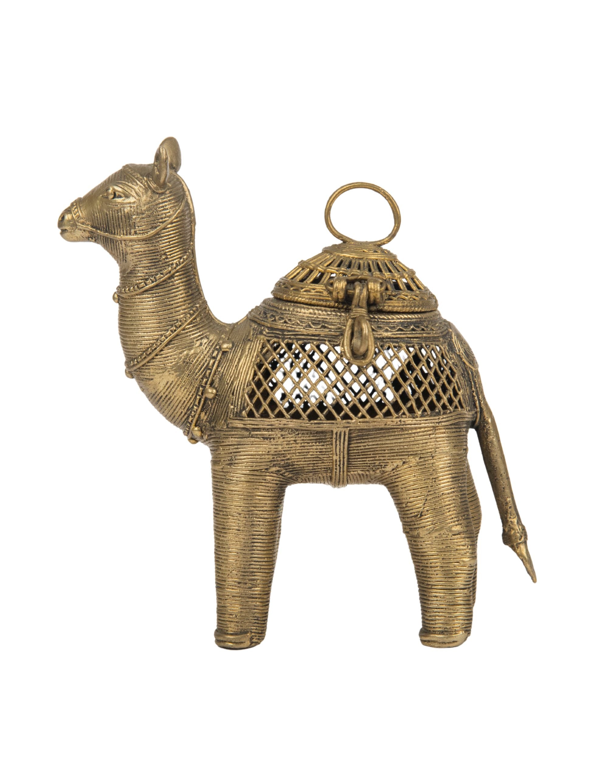 Premsons® Camel Brass Figurine | Handcrafted Decorative Animal Sculpture for Home, Office & Festive Décor