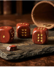 Premsons® Stone Dice Set for Board Games | Pack of 3-Red