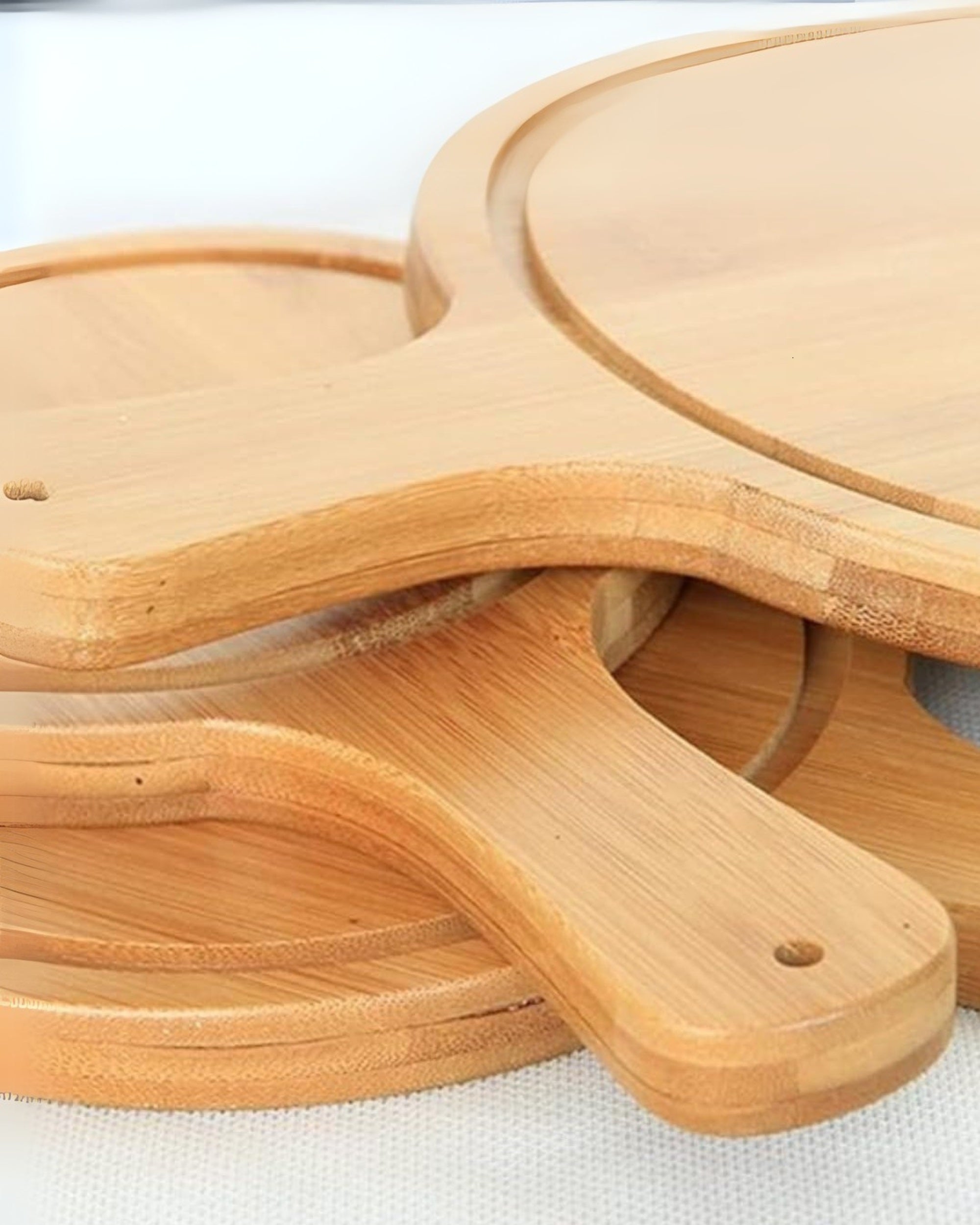Premsons® Small Wooden Pizza Platter – Eco-Friendly & Unbreakable Serving Tray for Home & Kitchen | Ideal for Pizza, Snacks & Appetizers