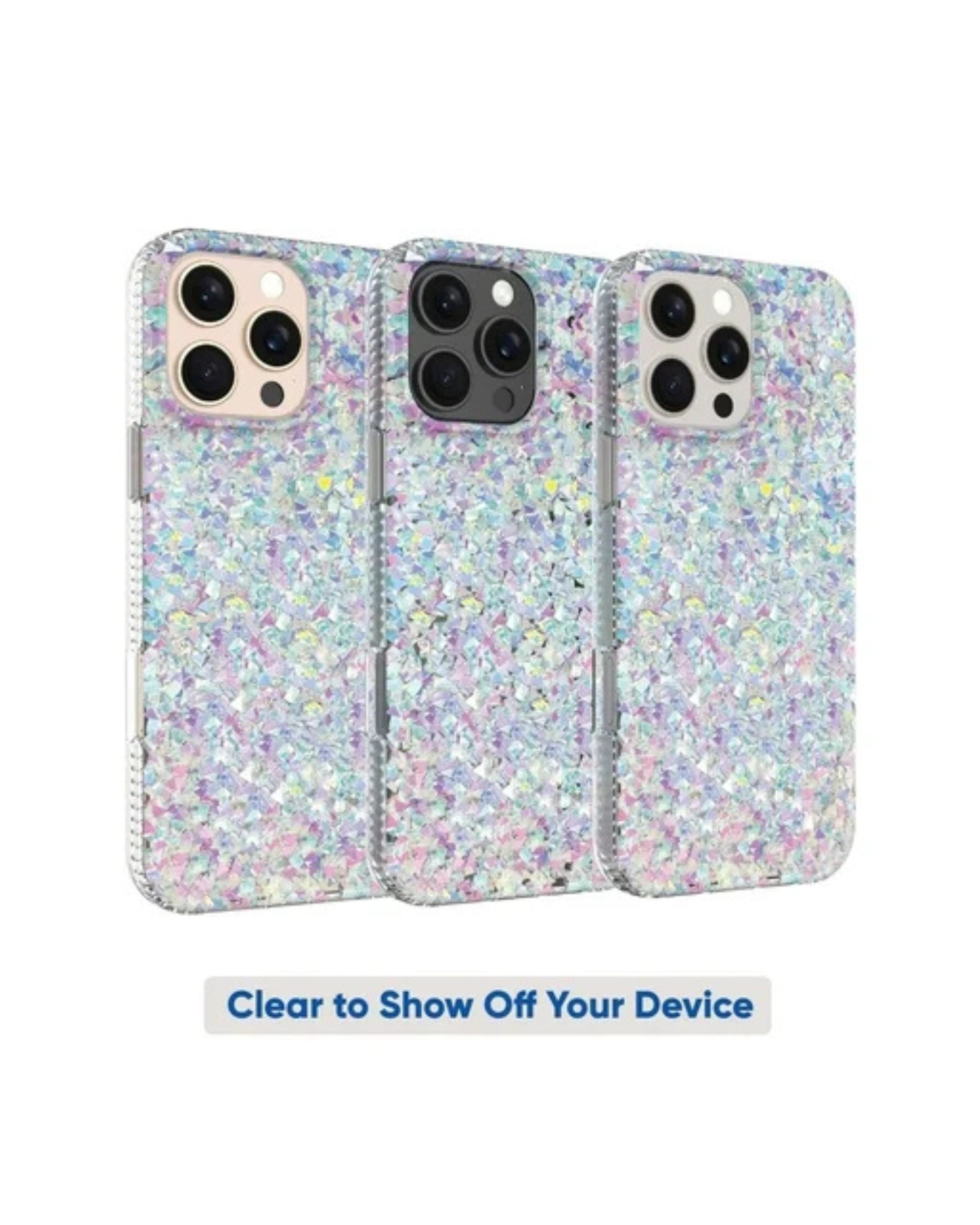 Premsons® iPhone 16 Series Glitter Crystal Case – Shimmer Stone Protective Back Cover with Sparkling Design | Stylish & Slim Fit Case for Girls & Women