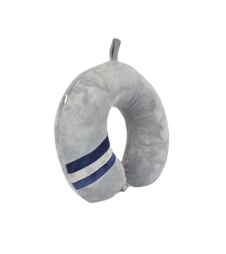 Cushy® Travel Neck Pillow with 360-Degree Head Support - Memory Foam Luxury Soft Pillow for Sleeping Rest - Home Travel Airplane Car - Dual Color, Grey & Blue