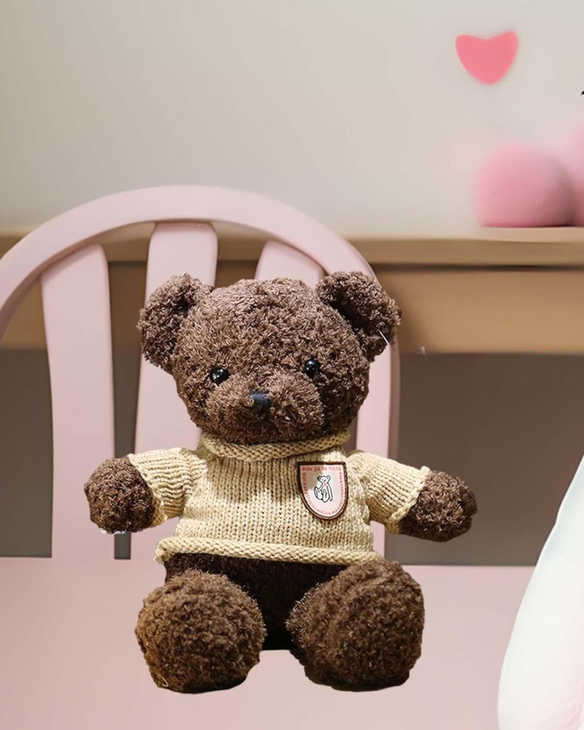Premsons® Realistic Bear Plush Soft Toy – Soft Stuffed Animal for Kids, Adults & Baby Room Décor | Cuddly Coffee Brown Teddy Doll for Boys, Girls & Toddlers | 1 Piece