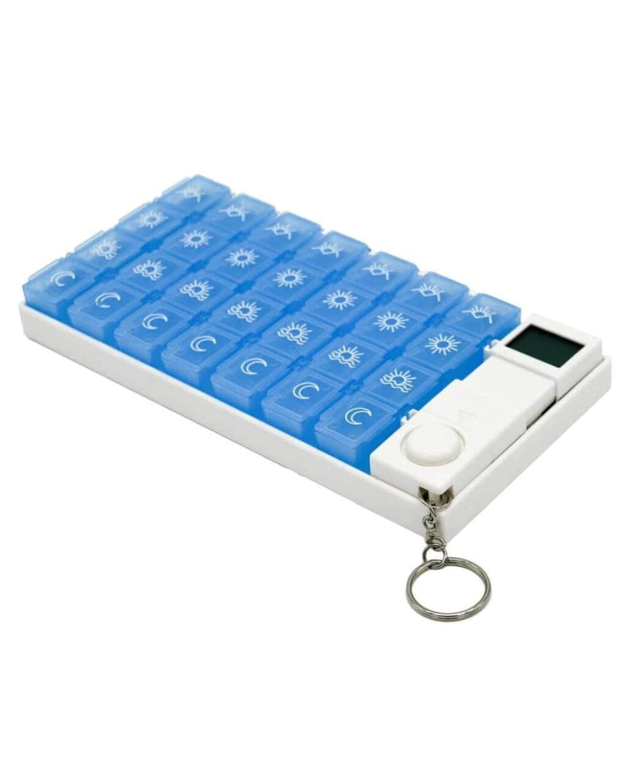 Premsons® Medicine Box with Alarms | 7-Day Automatic Pill Dispenser | Weekly Tablet Organizer with 28 Compartments & 4 Daily Reminders | Pill Storage Box | White