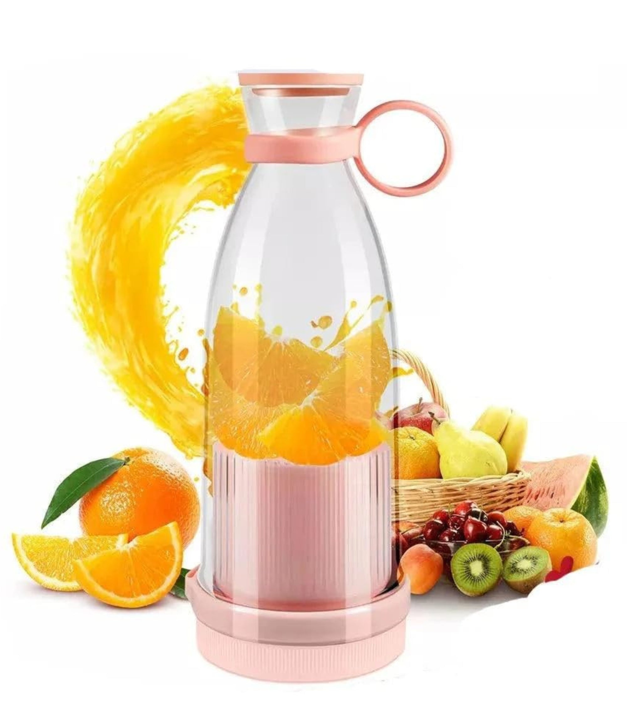 Mix & Go® Portable Juicer Blender with USB Cable – 420ml Mini Smoothie & Juice Maker for Fruits – Compact & Travel-Friendly