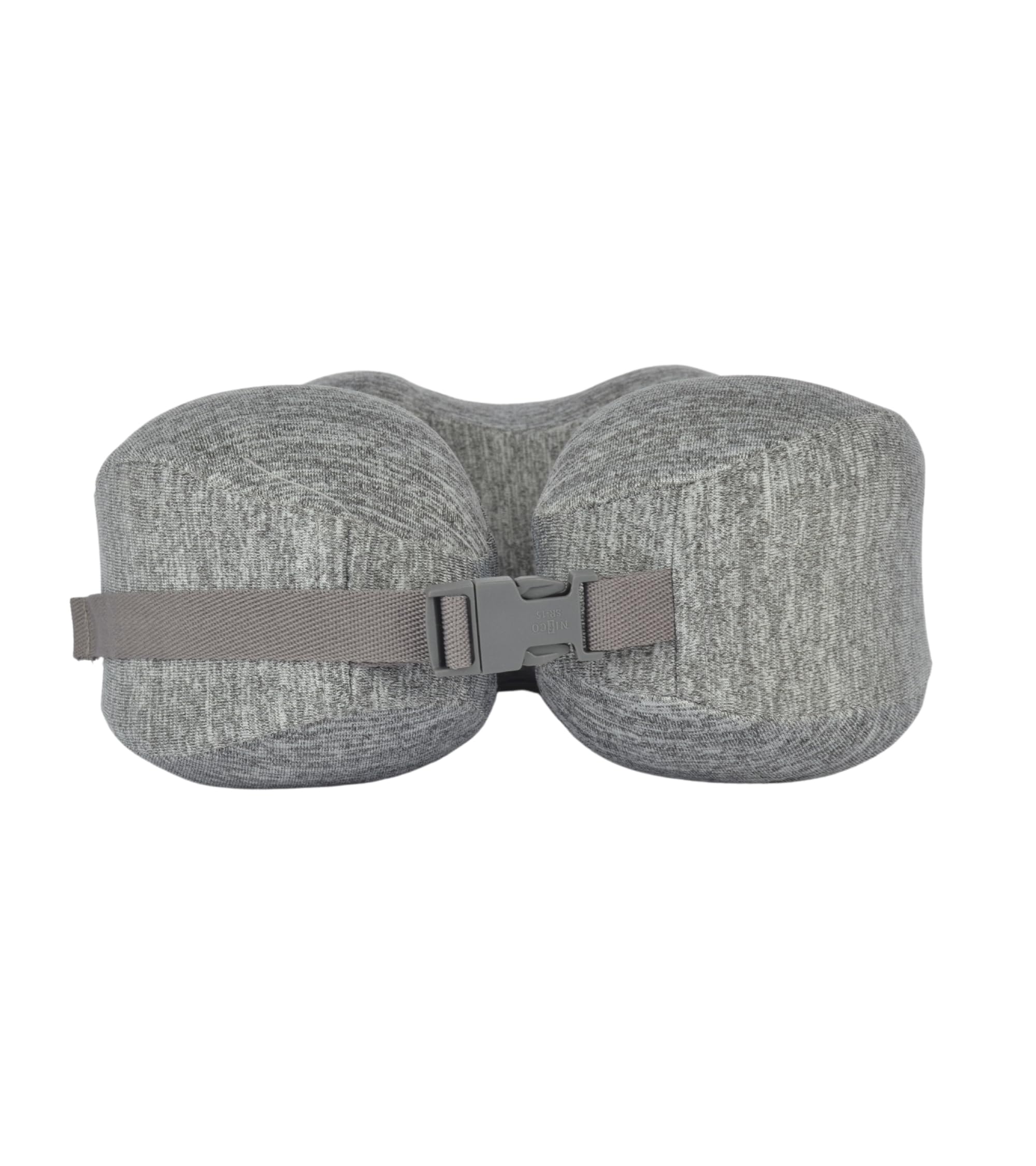 Cushy® Travel Neck Pillow with 360-Degree Head Support - Memory Foam Luxury Soft Pillow for Sleeping Rest - Home Travel Airplane Car - with Adjustable Belt, Grey