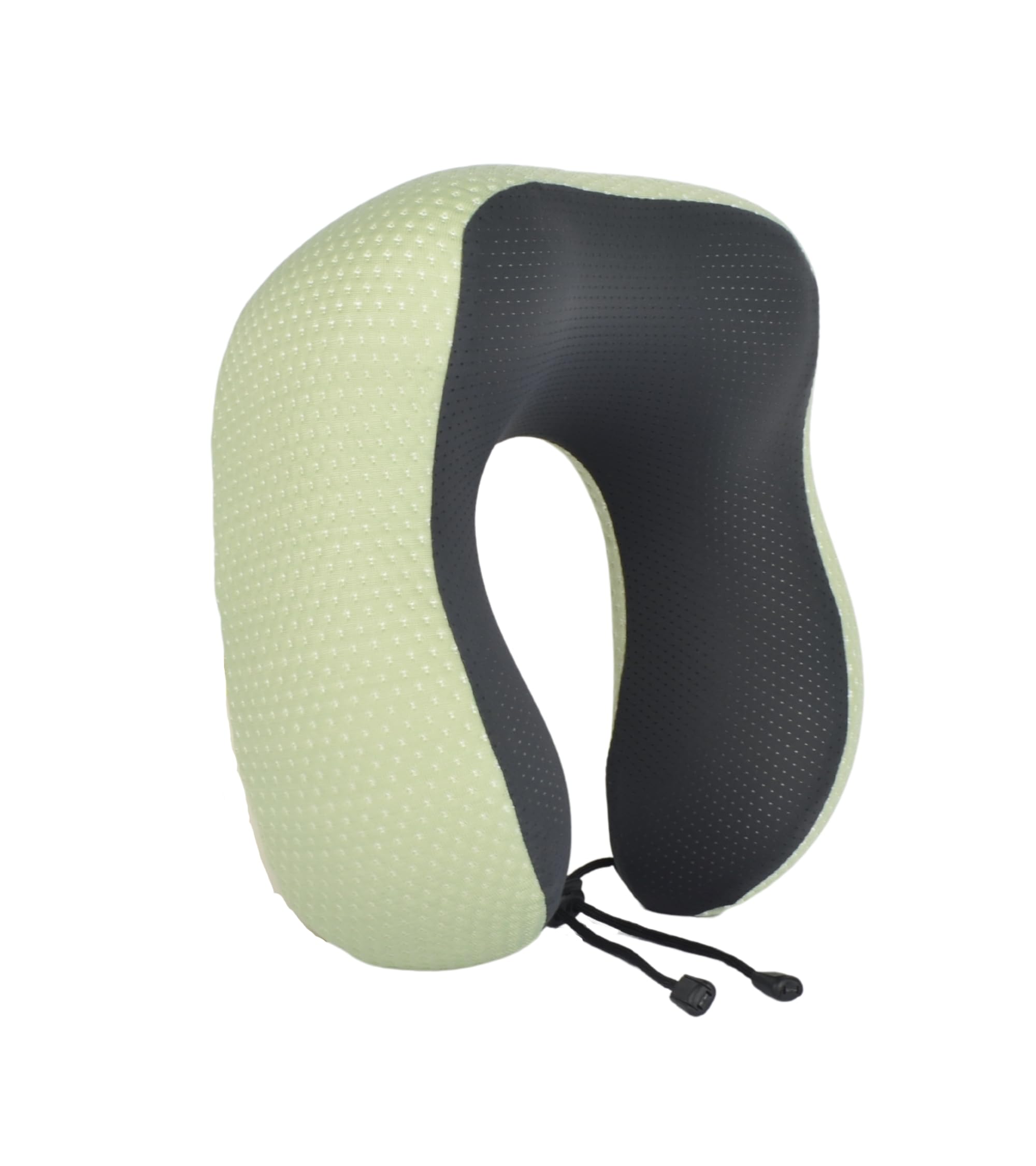 Cushy® Travel Neck Pillow with 360-Degree Head Support - Memory Foam Luxury Soft Pillow for Sleeping Rest - Home Travel Airplane Car - with Adjustable Toggles, Pista Green