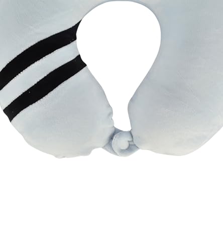 Cushy® Travel Neck Pillow with 360-Degree Head Support - Memory Foam Luxury Soft Pillow for Sleeping Rest - Home Travel Airplane Car - Dual Color, Grey & Black