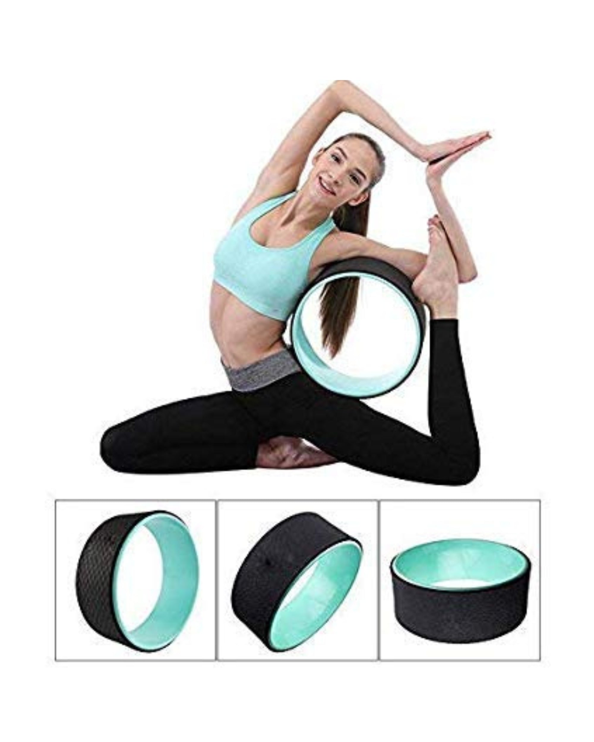 Premsons® Yoga Wheel – Back Opener & Flexibility Trainer for Yoga, Stretching, Backbends & Pain Relief | Improve Balance, Poses & Posture – Strong, Anti-Slip Design for Men & Women