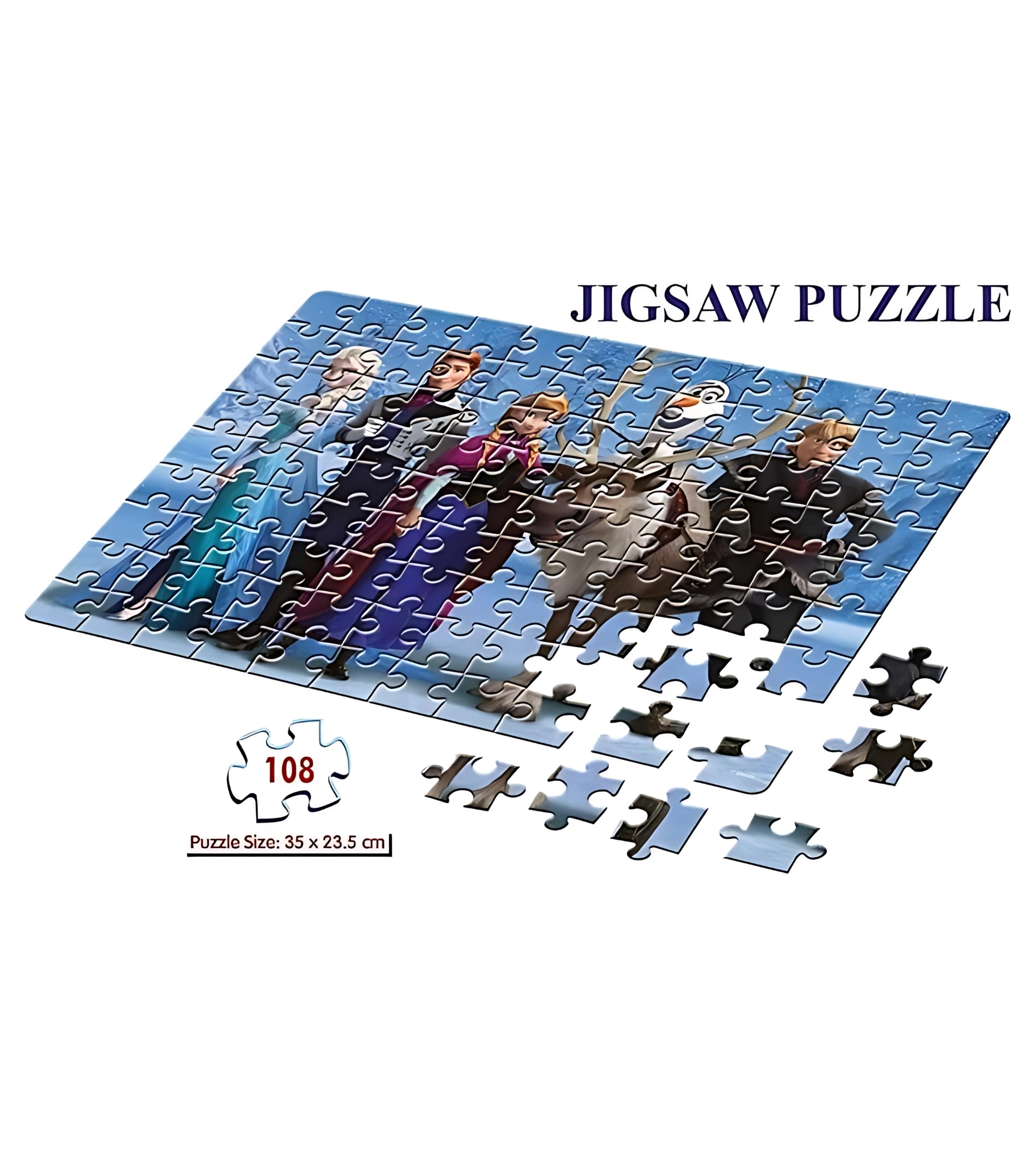 Frank Disney Frozen Jigsaw Puzzle – 108-Piece Fun & Educational Puzzle for Kids 6+ Years | Brain Booster Game for Focus & Memory
