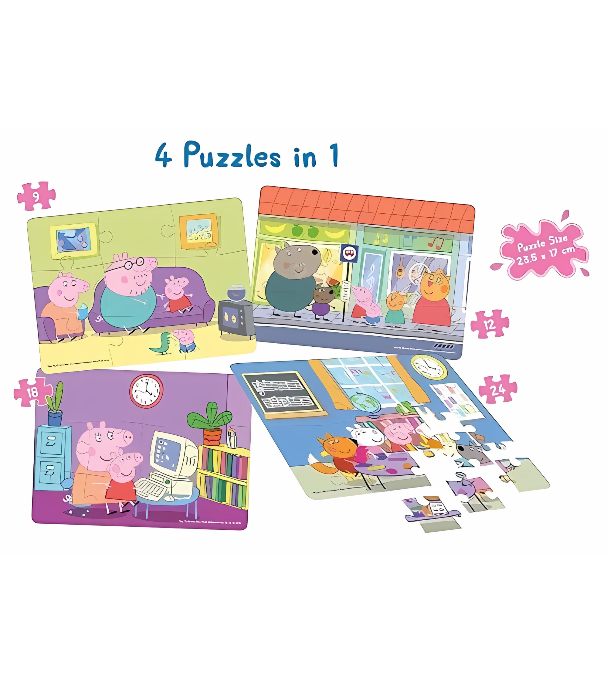 Frank Peppa Pig Jigsaw Puzzle – 108-Piece Fun & Educational Puzzle for Kids