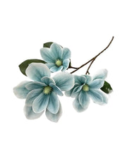 Premsons® Premium Magnolia Blossoms Flower Bunch – Elegant Artificial Blooms for Vases, Home Styling & Event Centerpieces - Blue