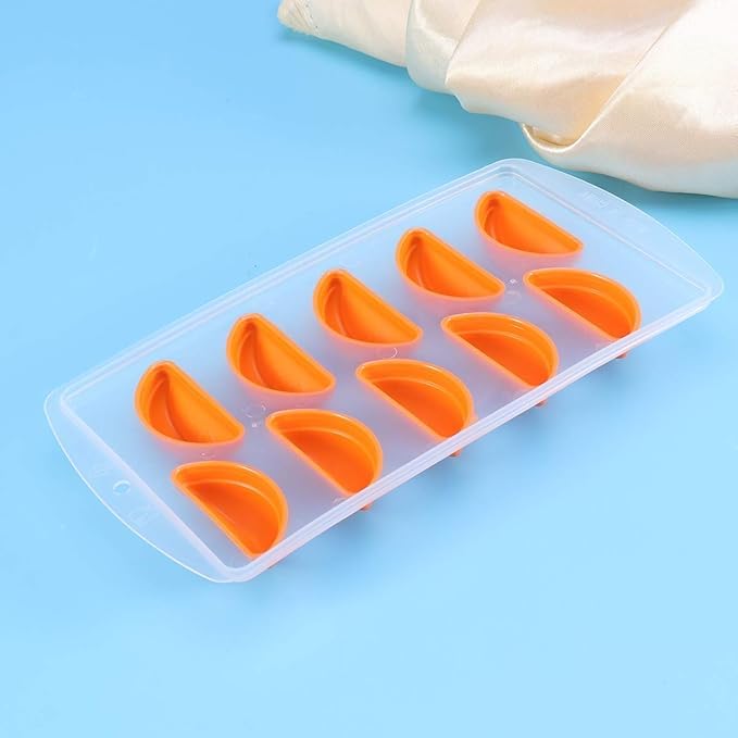 Premsons® Pop-Up Ice Cube Trays for Freezer – Easy Release Moulds with Flexible Silicone Bottom, Durable Plastic, Stackable Design, Ideal for Home, Bar & Party Use – 10-Cube Trays