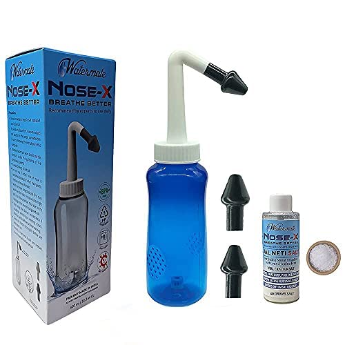 Premsons® Anti-Microbial Jal Neti Sinus Cleaner pot Includes 2 Nozzles, 40g Neti Salt For Children & Adults