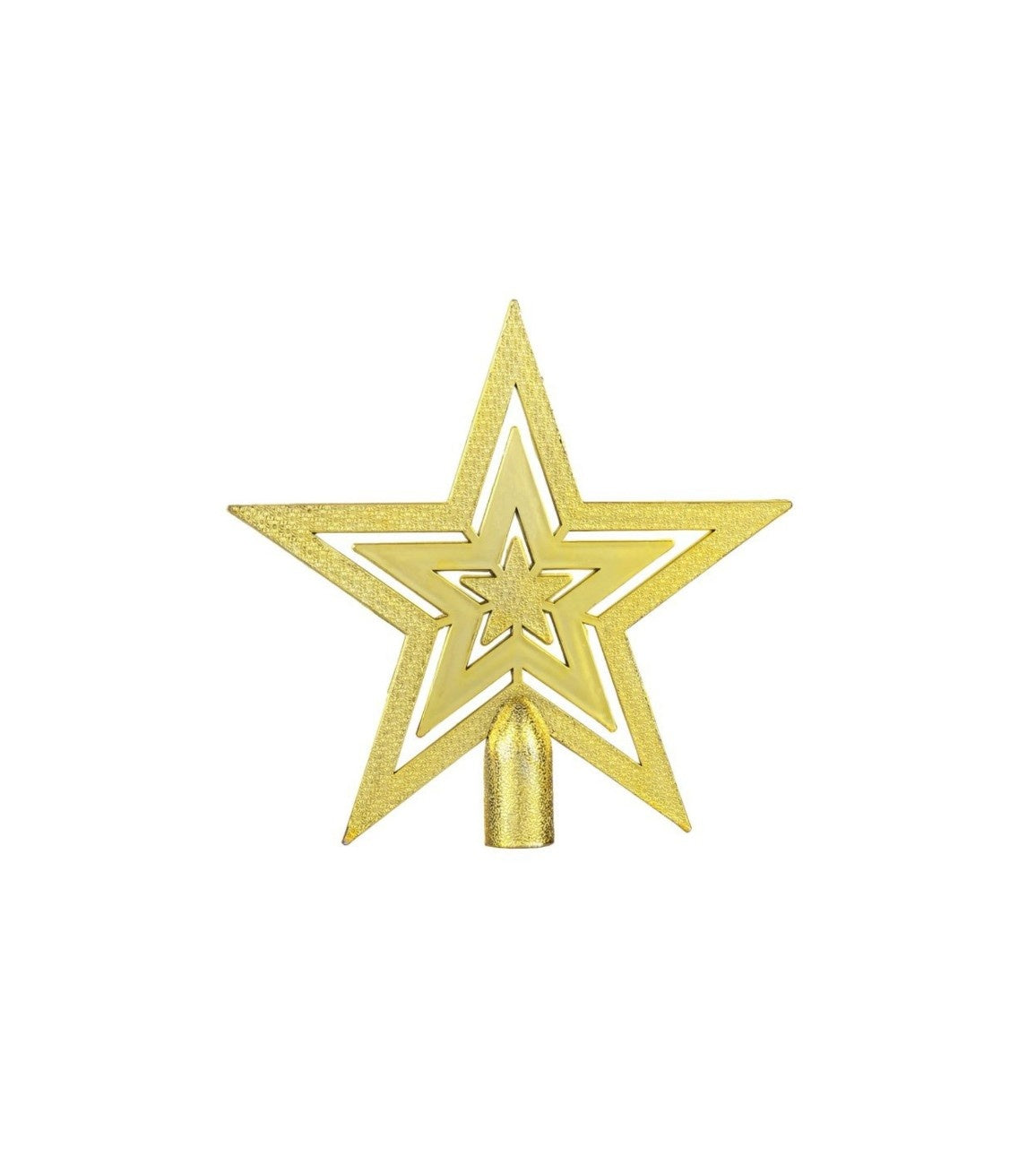 Premsons® Christmas Tree Topper Star – Glitter Gold Decoration - Pack of 1