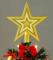 Premsons® Christmas Tree Topper Star – Glitter Gold Decoration - Pack of 1