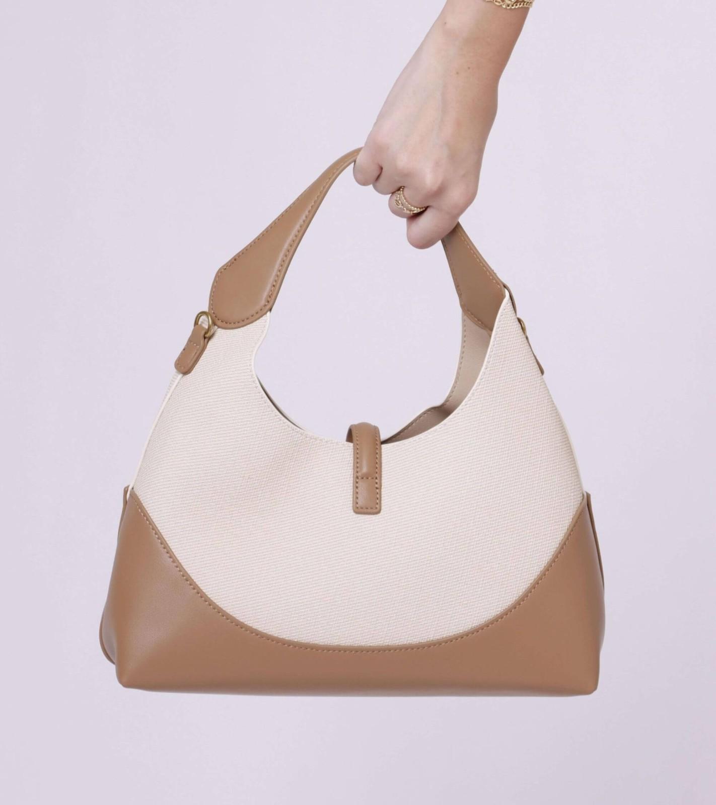 Eternia® Shoulder Bag with Detachable String Strap – Vegan Leather Purse - White